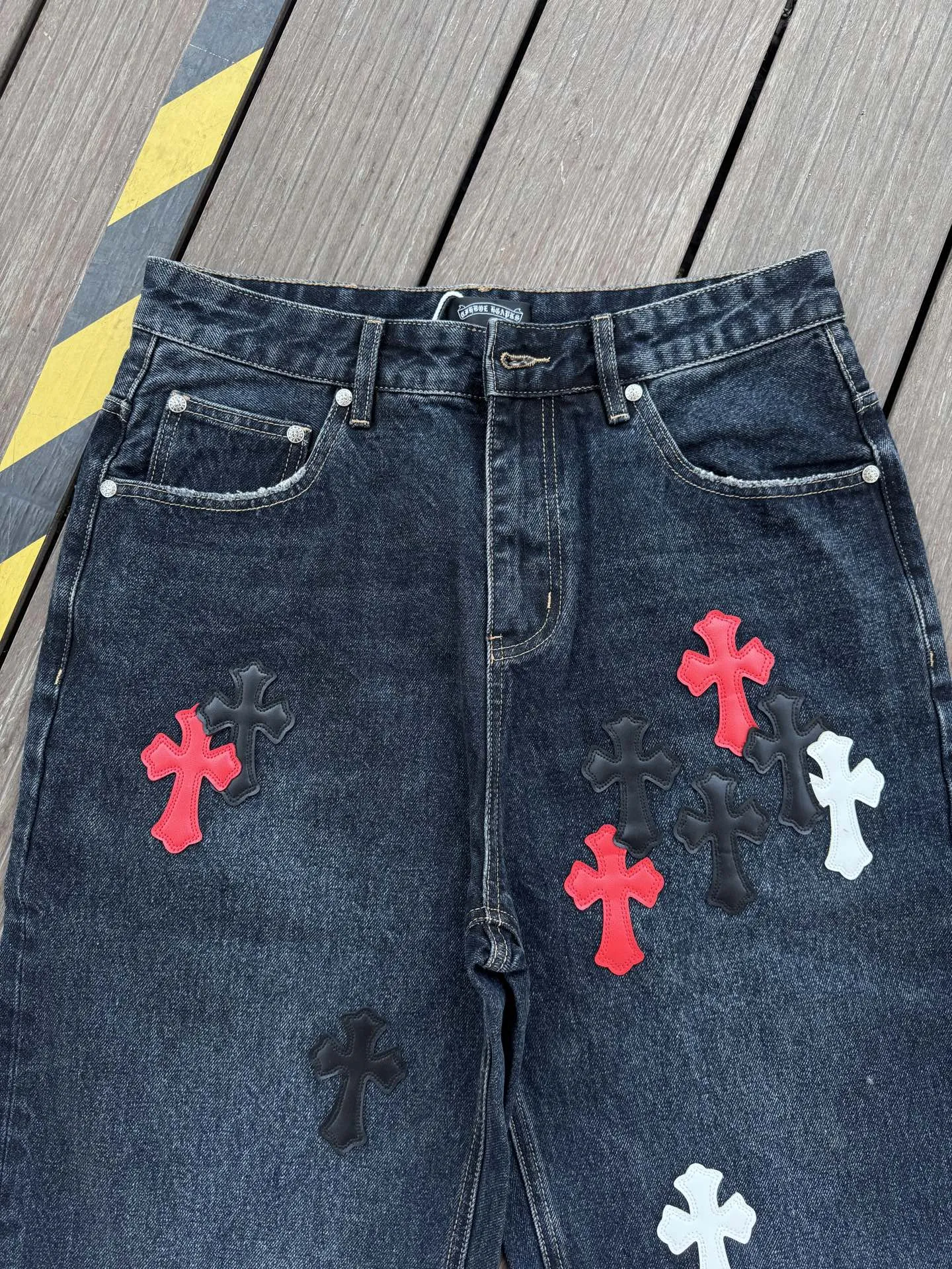 Chrome Hearts クロスハート黒カジュアルワイドパンツ2025秋 - 画像 (5)