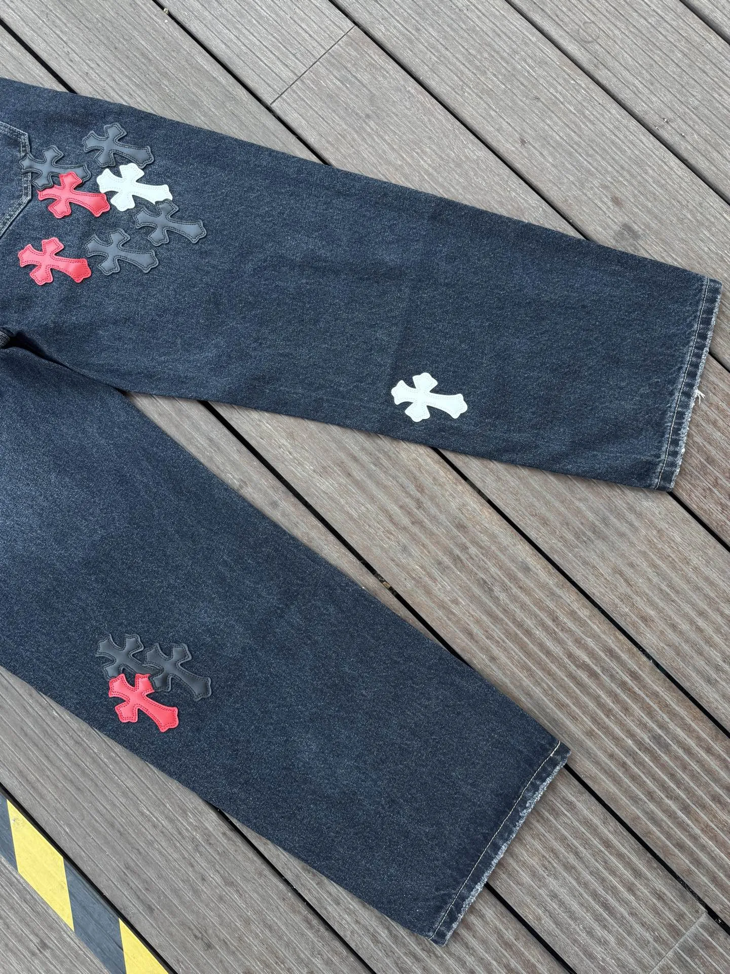 Chrome Hearts クロスハート黒カジュアルワイドパンツ2025秋 - 画像 (7)