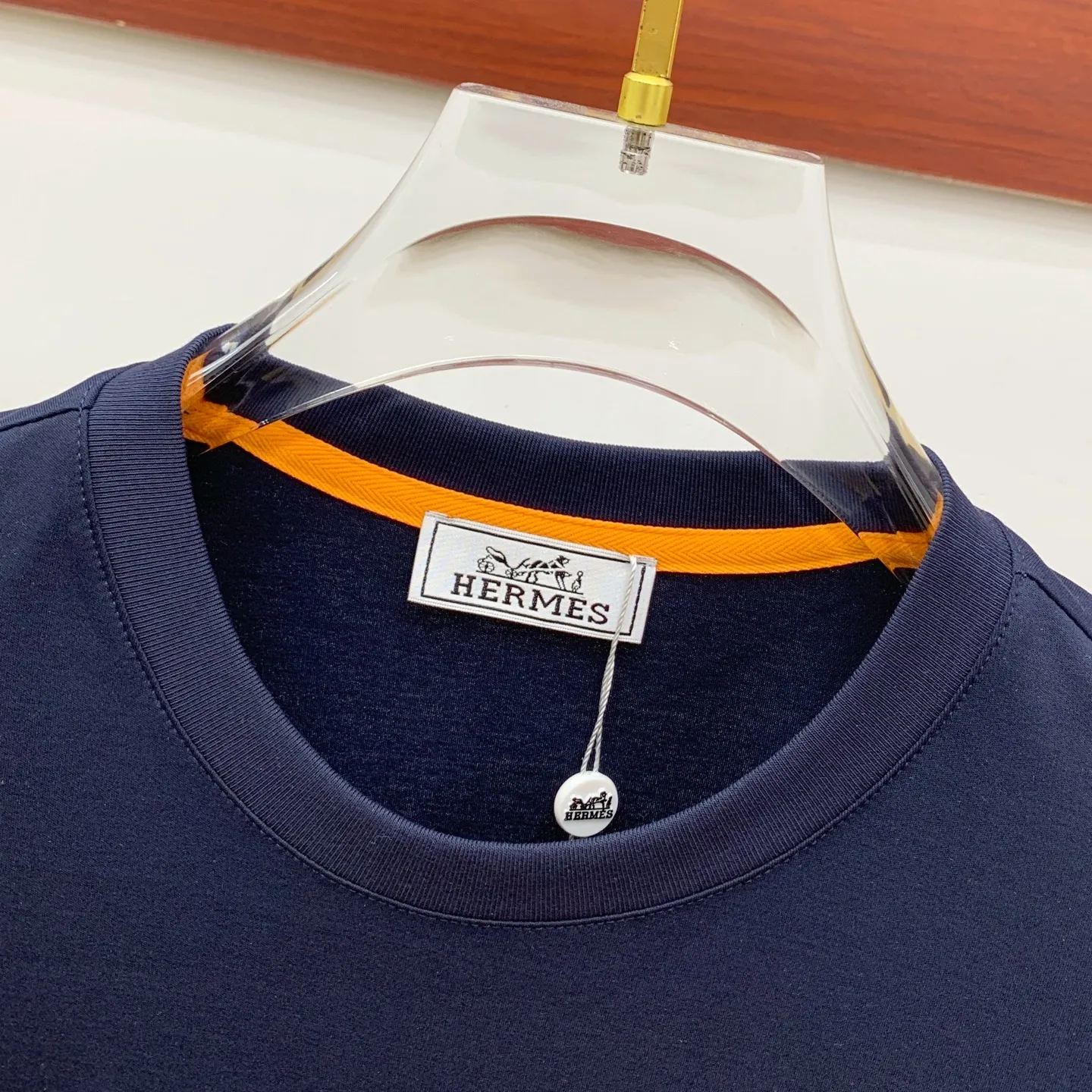 ヘルメス 2025新作 紺色 馬柄Tシャツ - 画像 (6)