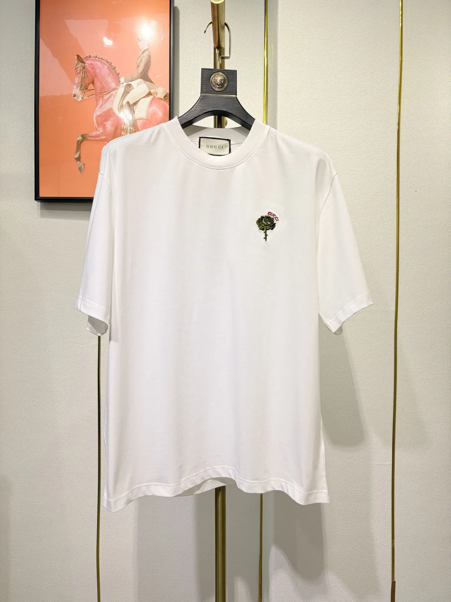 GUCCI 白 玫瑰 Tシャツ