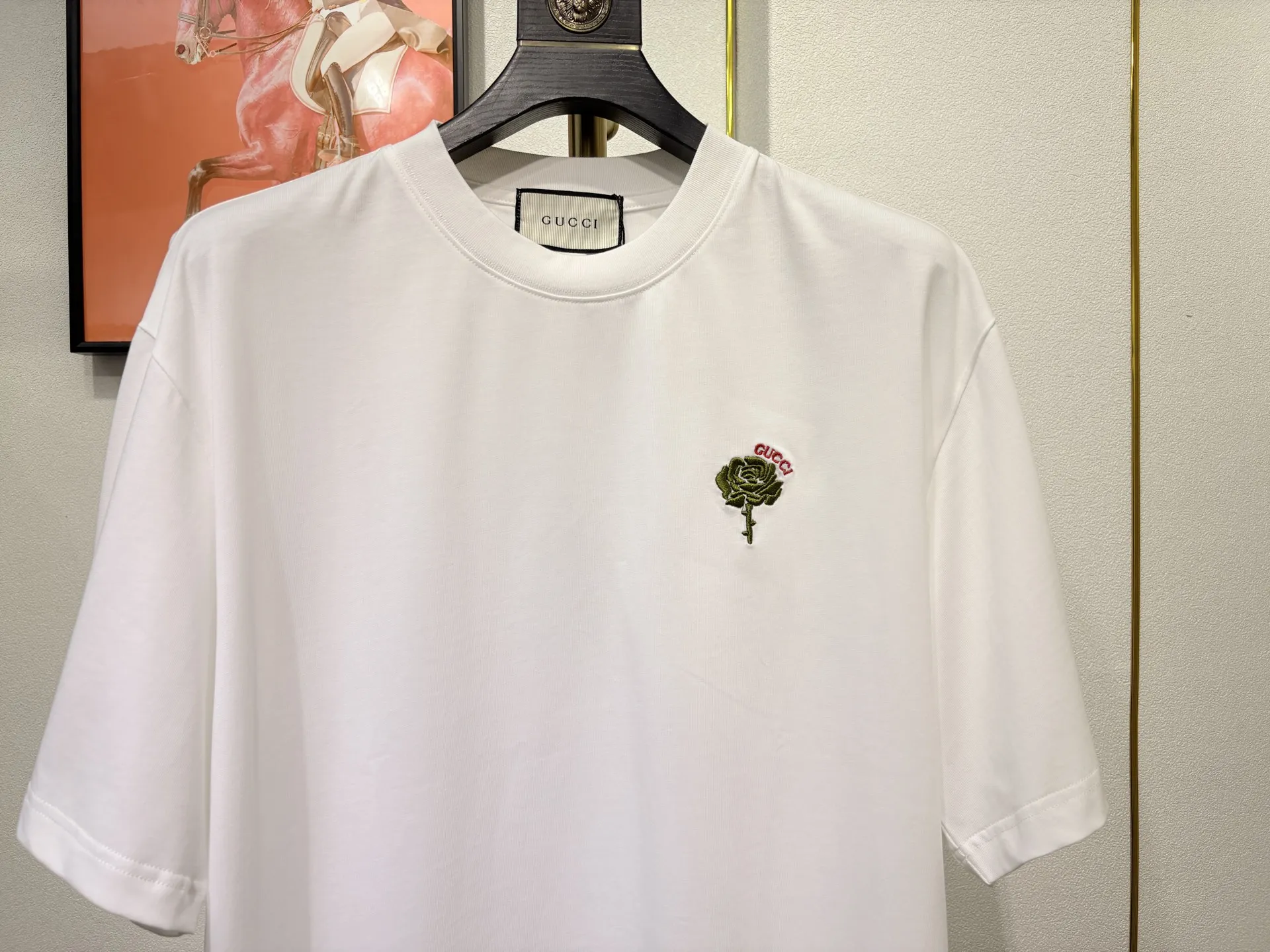 GUCCI 白 玫瑰 Tシャツ - 画像 (4)