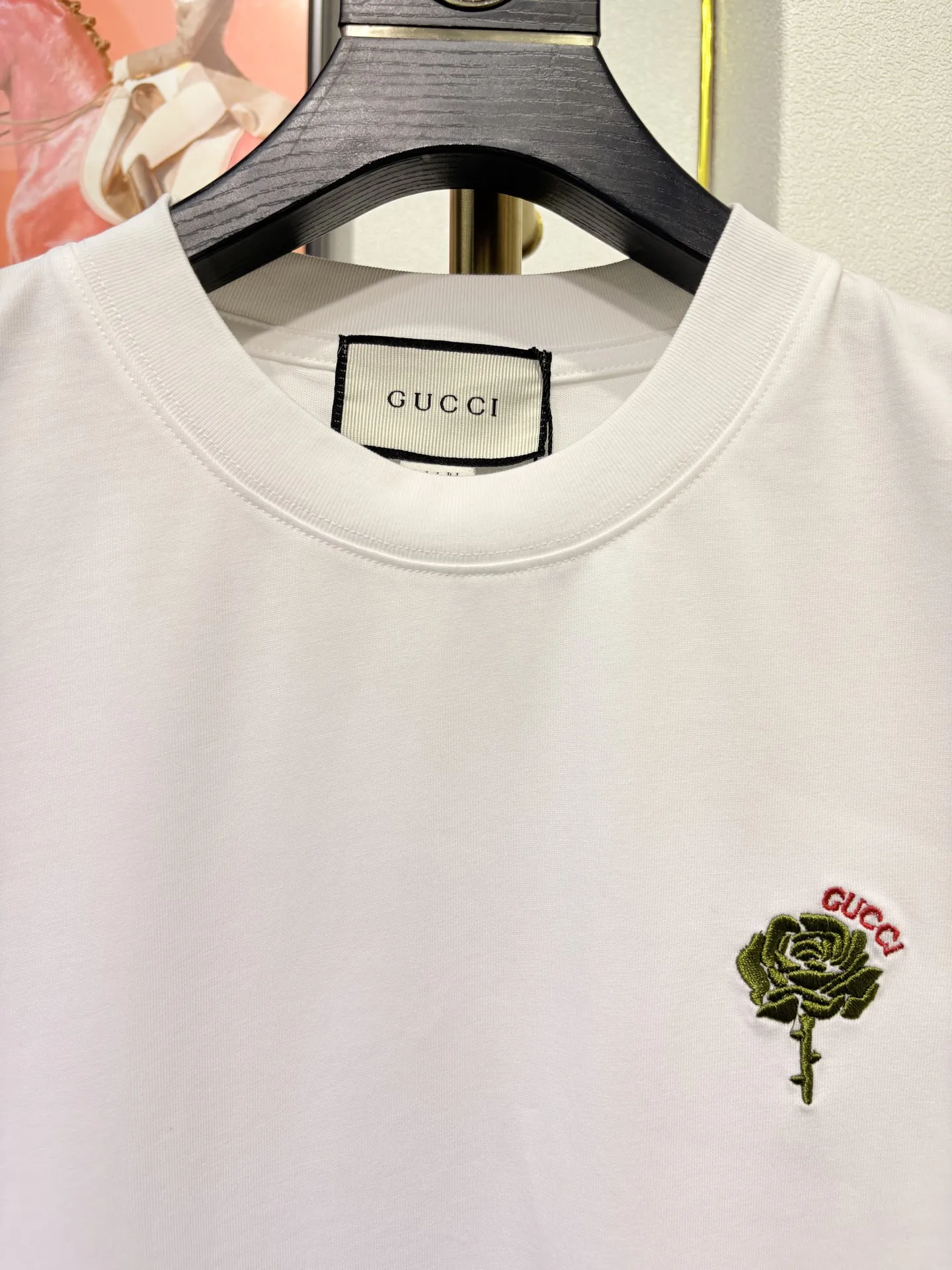 GUCCI 白 玫瑰 Tシャツ - 画像 (7)