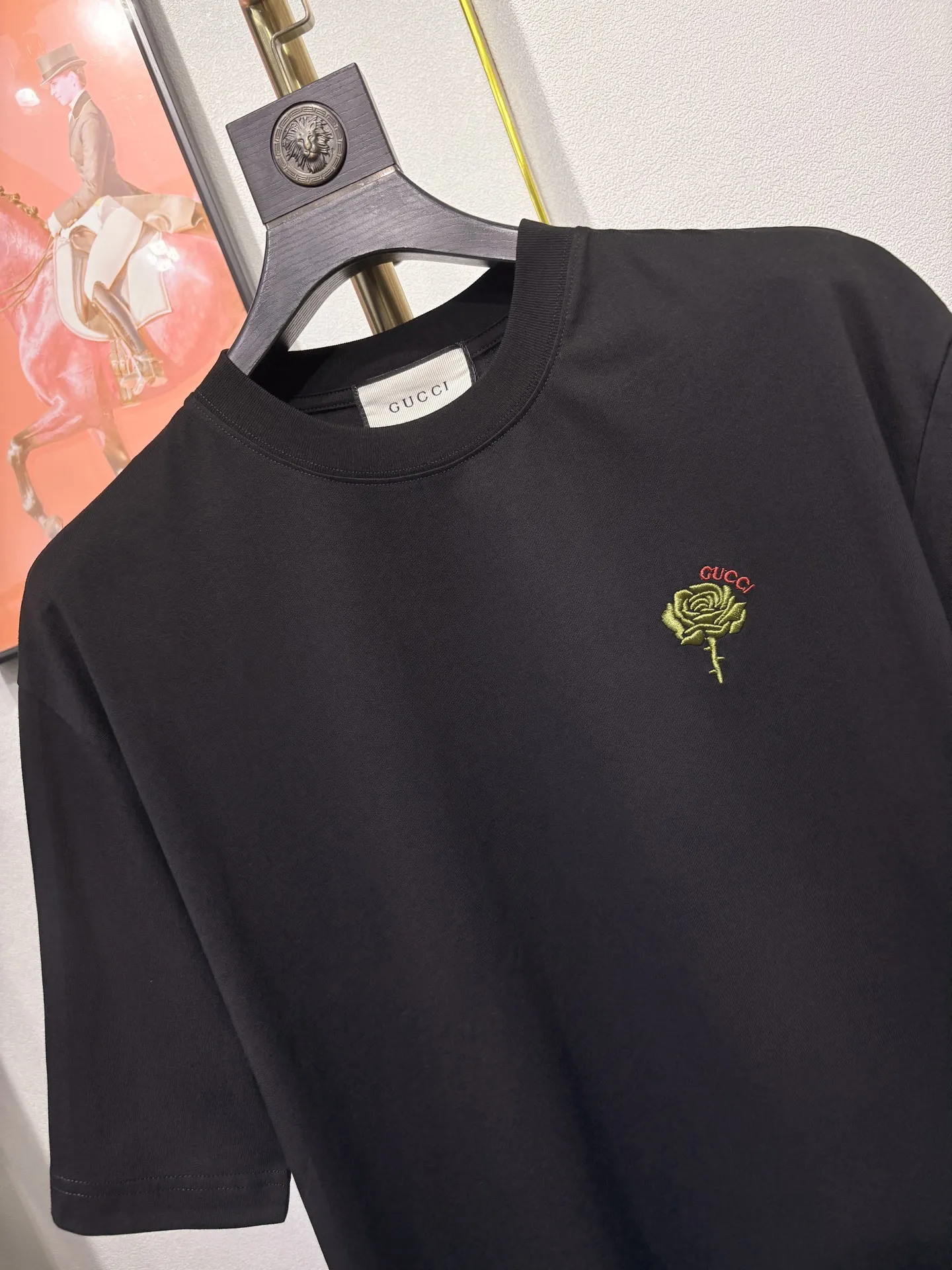 GUCCI 黒 玫瑰 Tシャツ - 画像 (6)