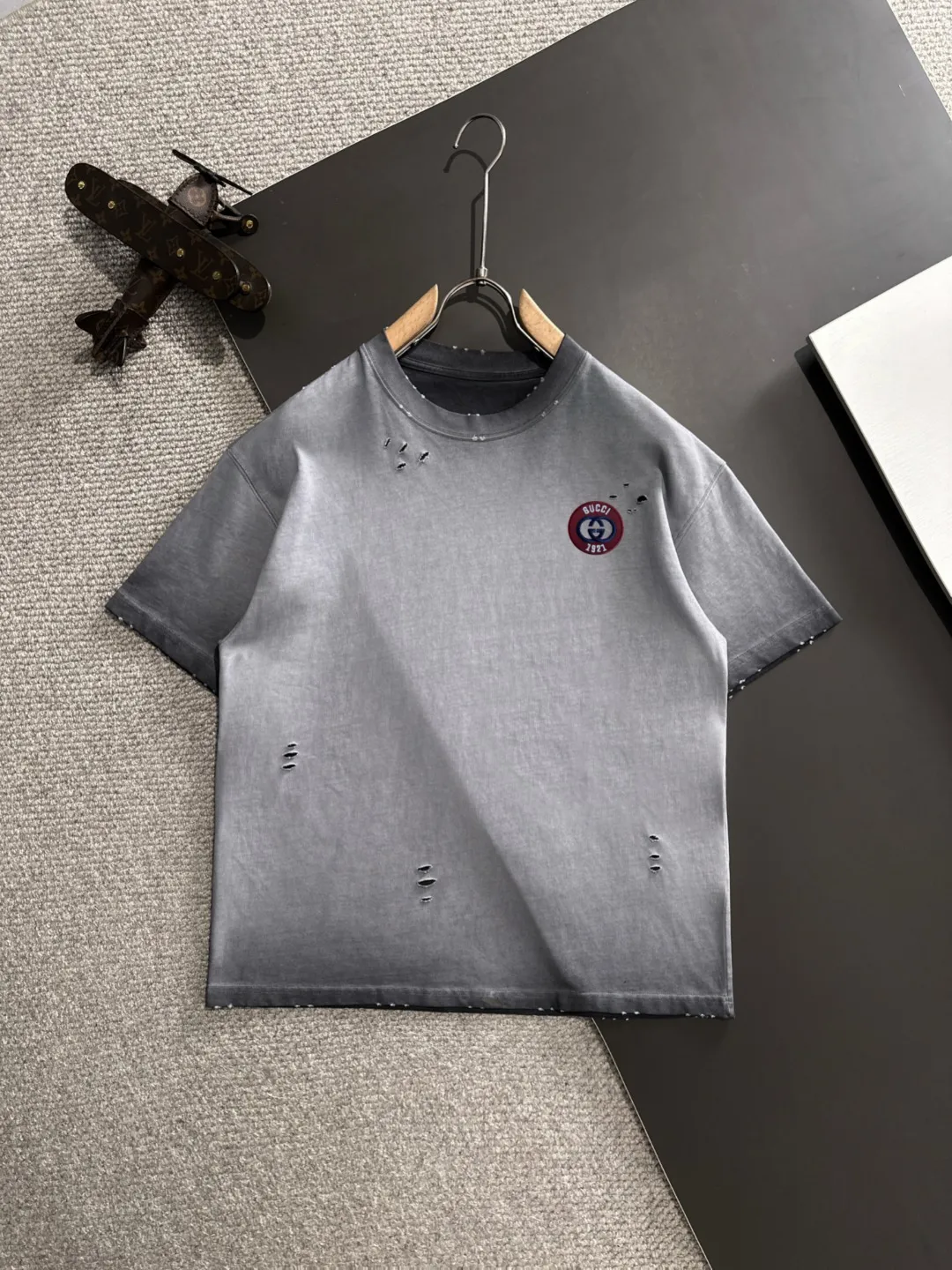 Gucci 2025夏季新款 グレー 短袖Tシャツ