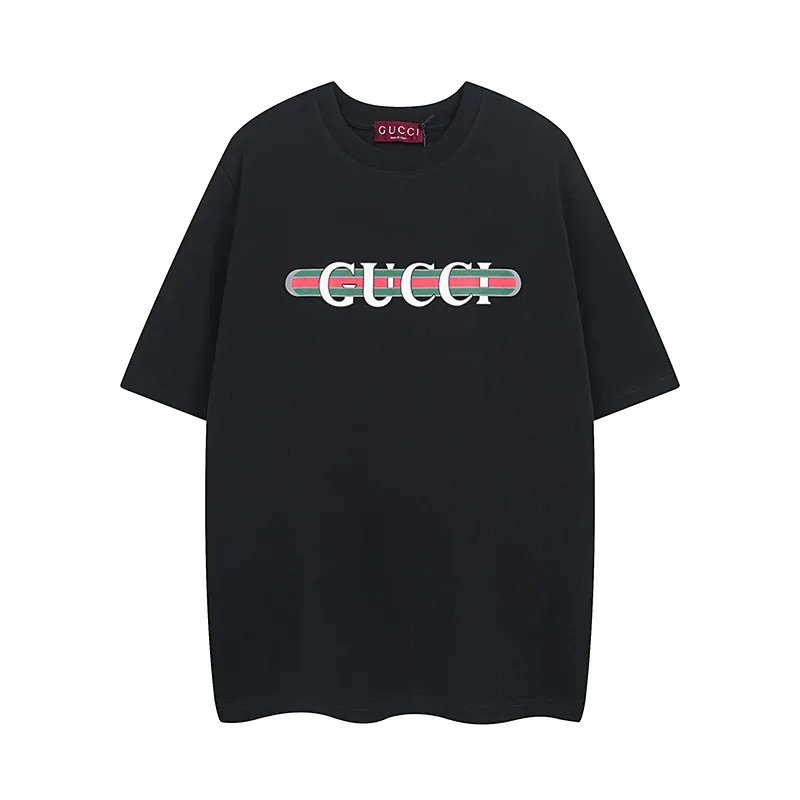 GUCCI 2024春夏 黒 クラシックプリントTシャツ