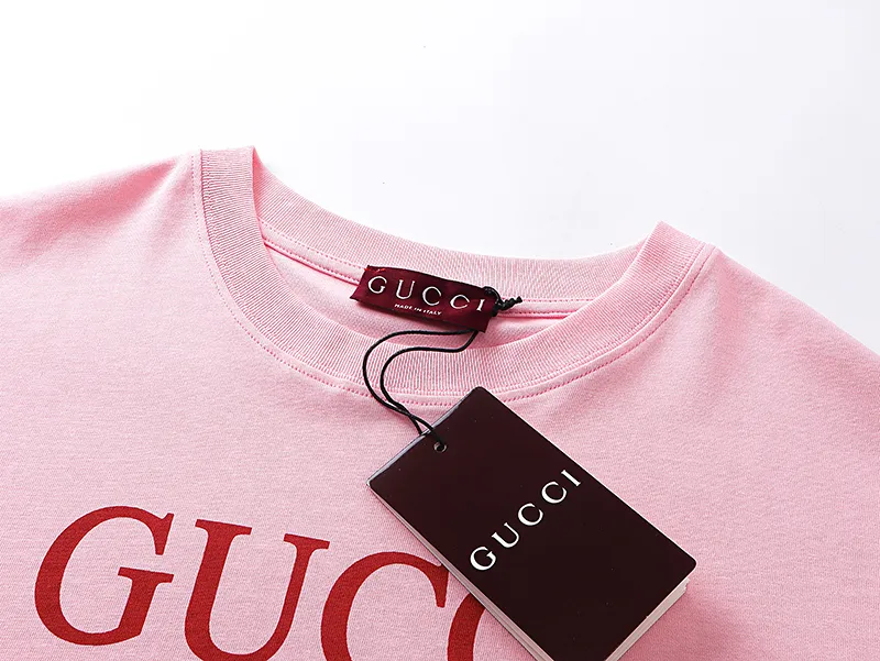 GUCCIピンクTシャツクラシックプリント - 画像 (4)