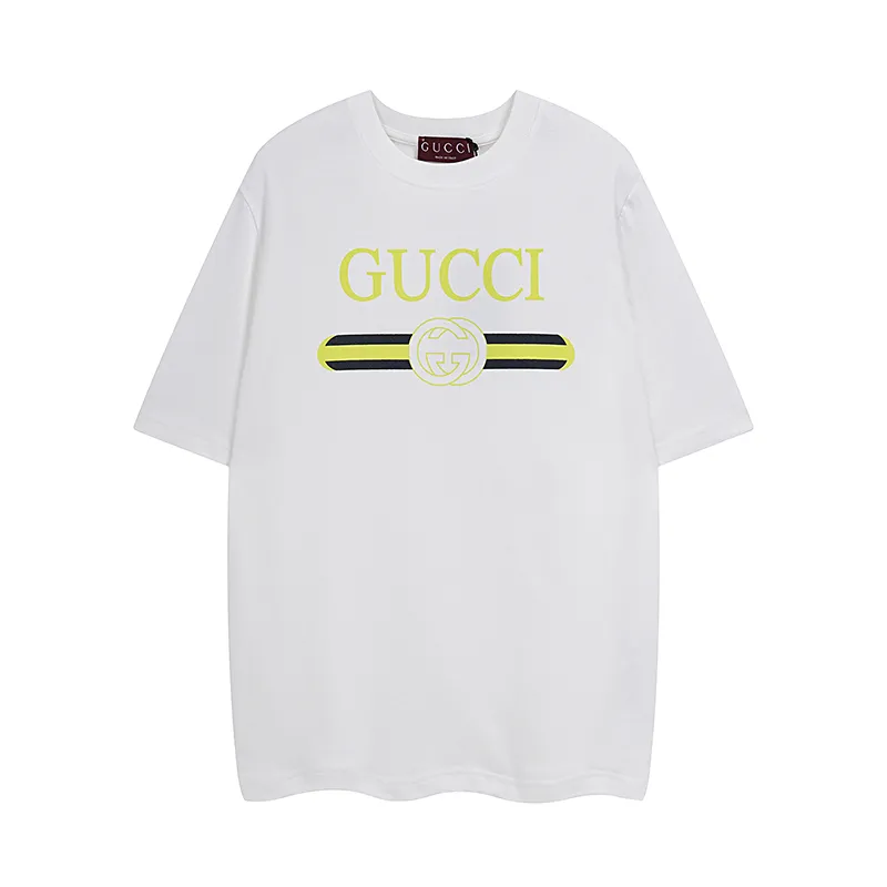 GUCCI 2025年春夏 イエロー クラシックプリントTシャツ