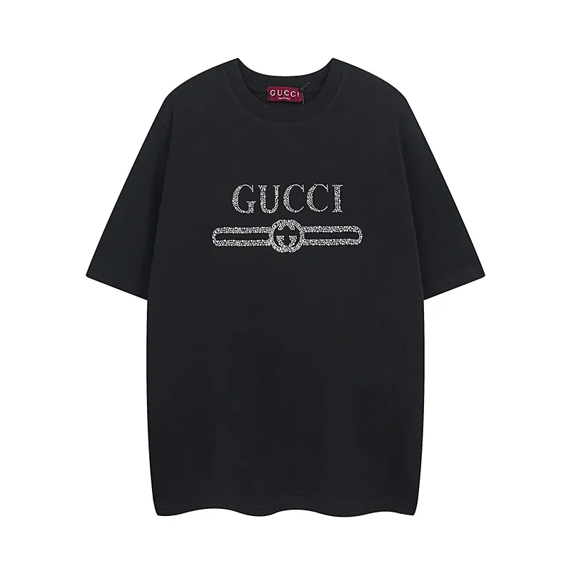 GUCCI クリスタルロゴTシャツ 黒
