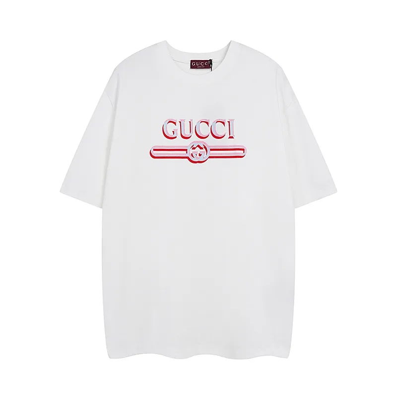 GUCCI 2024春夏 黒/米白 クラシックプリントTシャツ