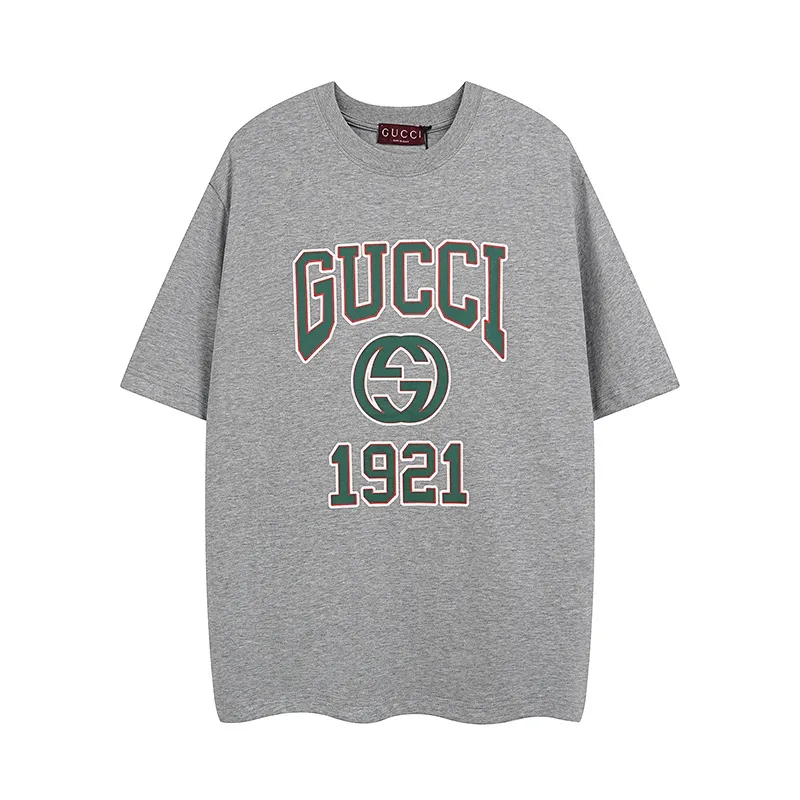 Gucci グレー ロゴプリントTシャツ 2024新作