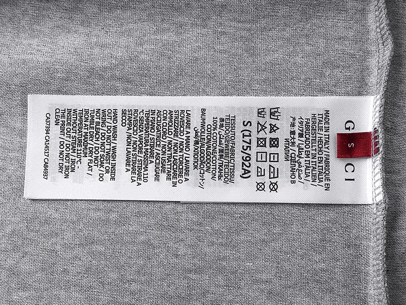 Gucci グレー ロゴプリントTシャツ 2024新作 - 画像 (9)