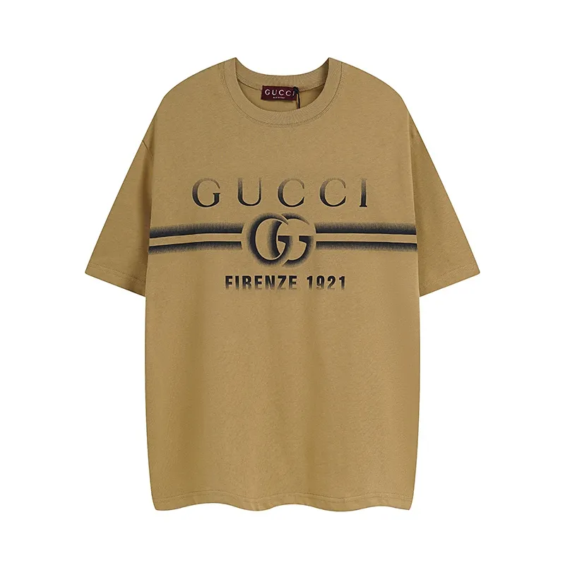 Gucci カーキ グラデーション柄Tシャツ