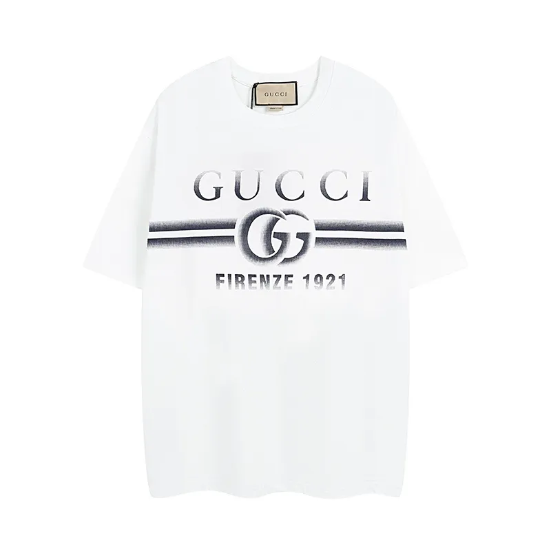 Gucci オフホワイトグラデーションプリント半袖Tシャツ