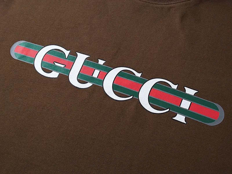 GUCCI 2025 春夏 ブラウン クラシックプリント Tシャツ - 画像 (6)