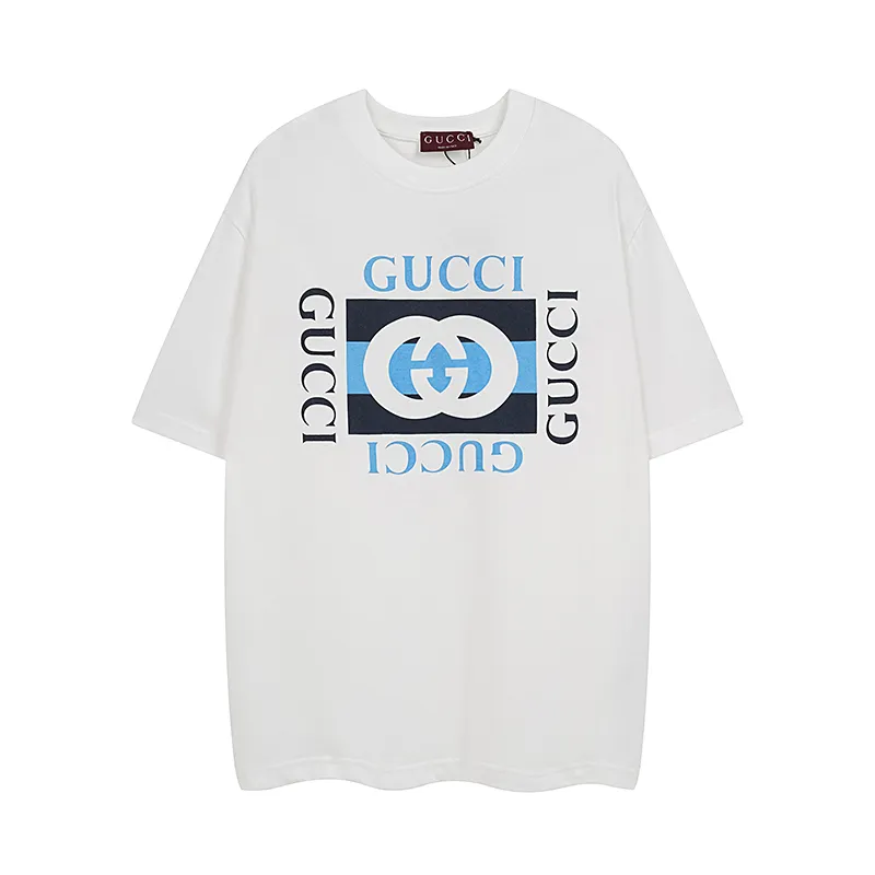 GUCCI 2025SS ホワイトロゴプリントTシャツ