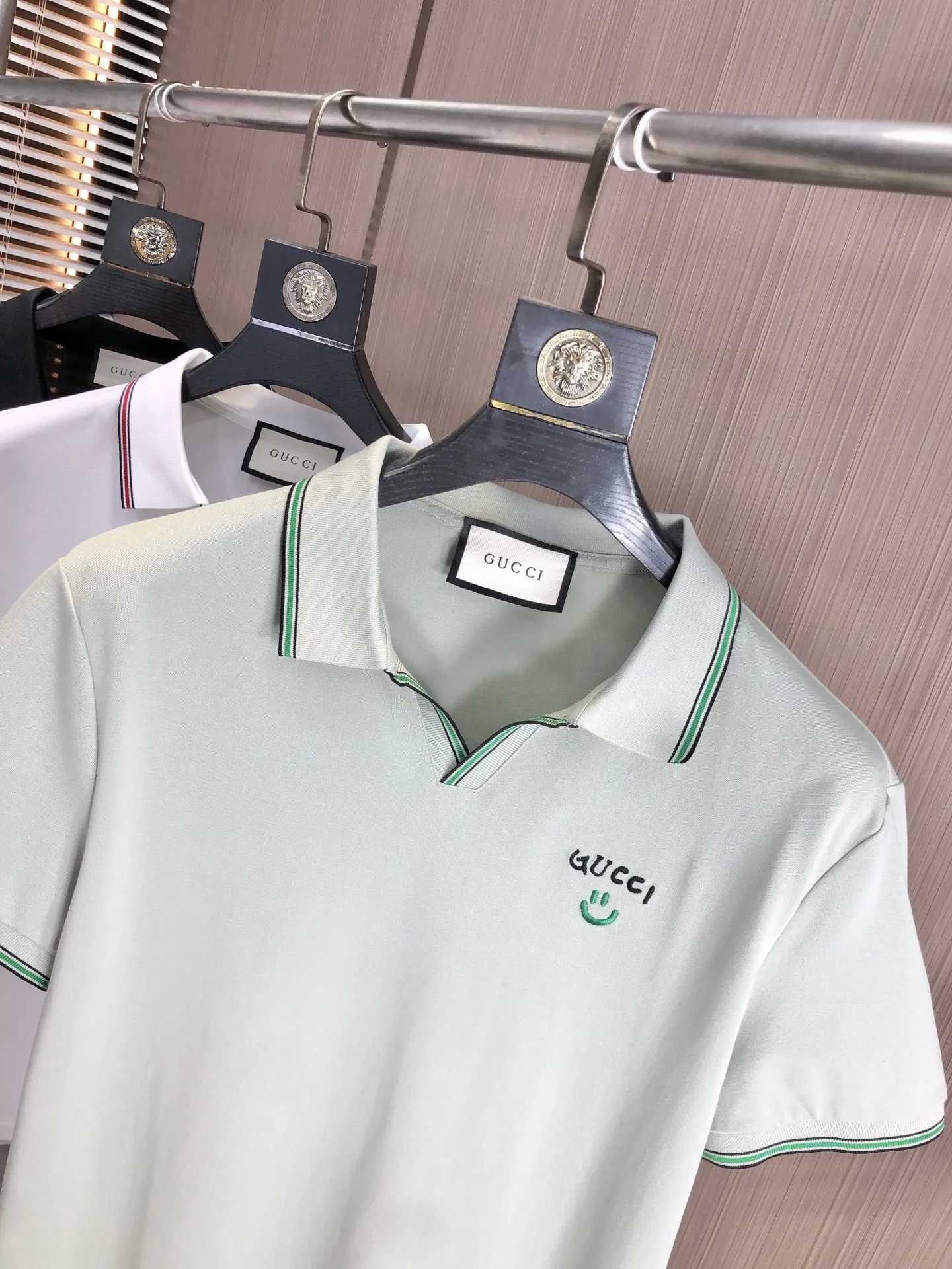 Gucci 2025春夏新款ライトグリーンポロシャツ - 画像 (4)