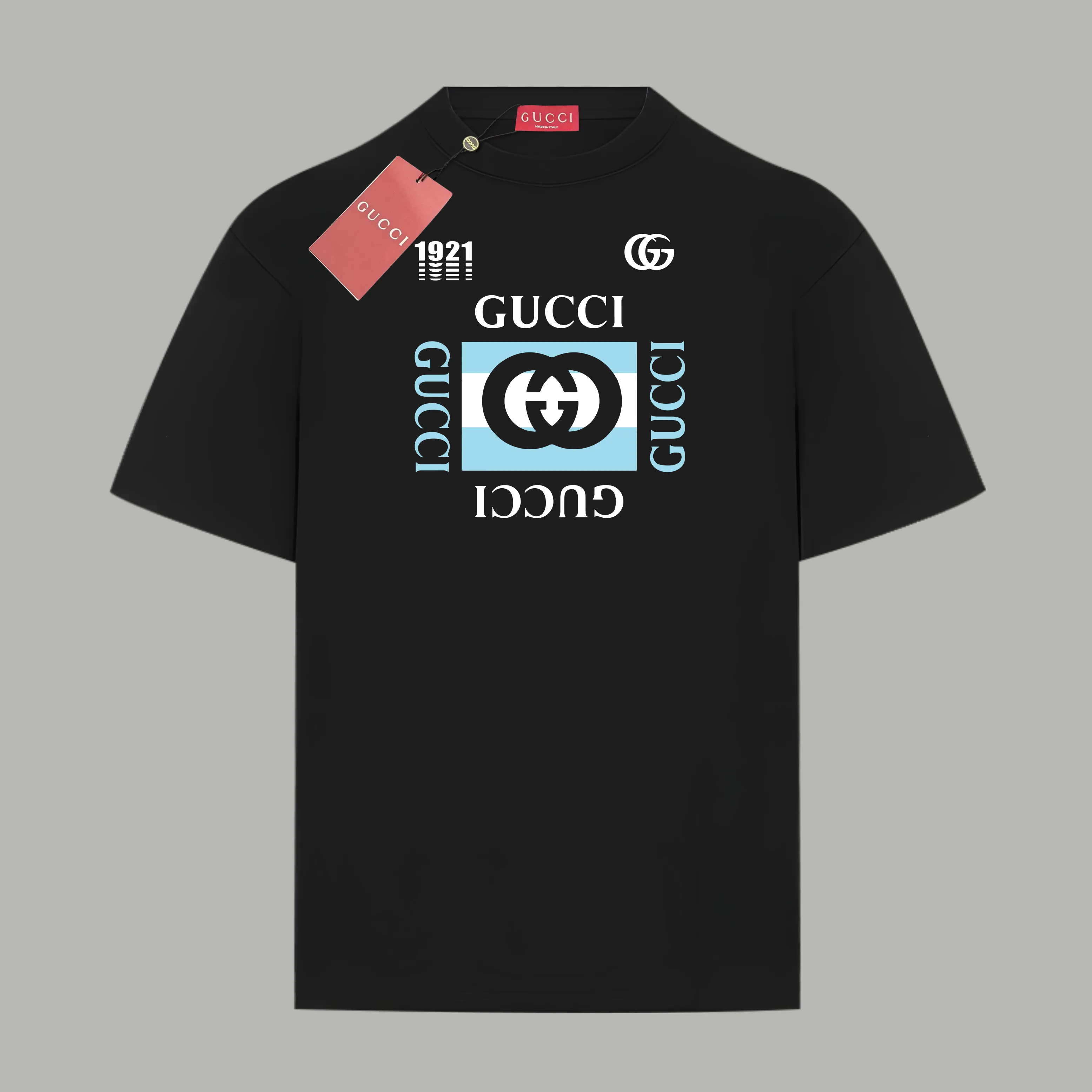 Gucci 黒色 クラシックロゴTシャツ