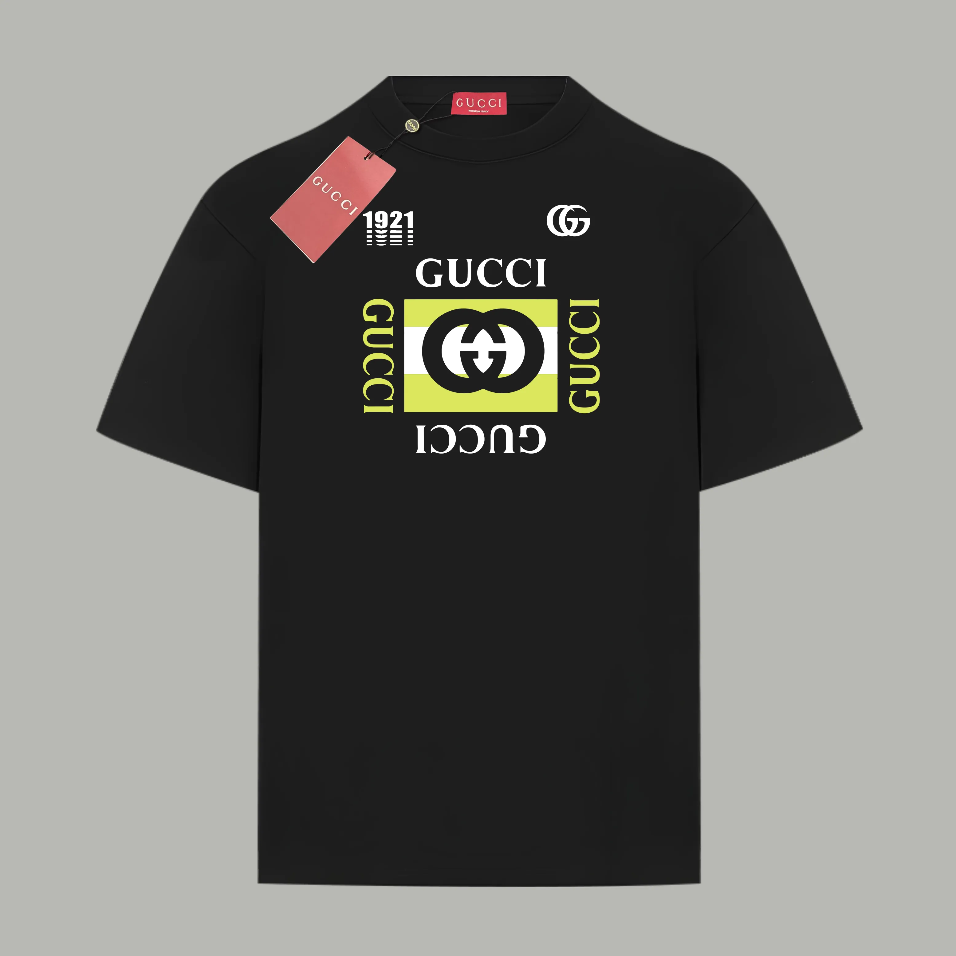 Gucci 黒色 クラシックロゴTシャツ