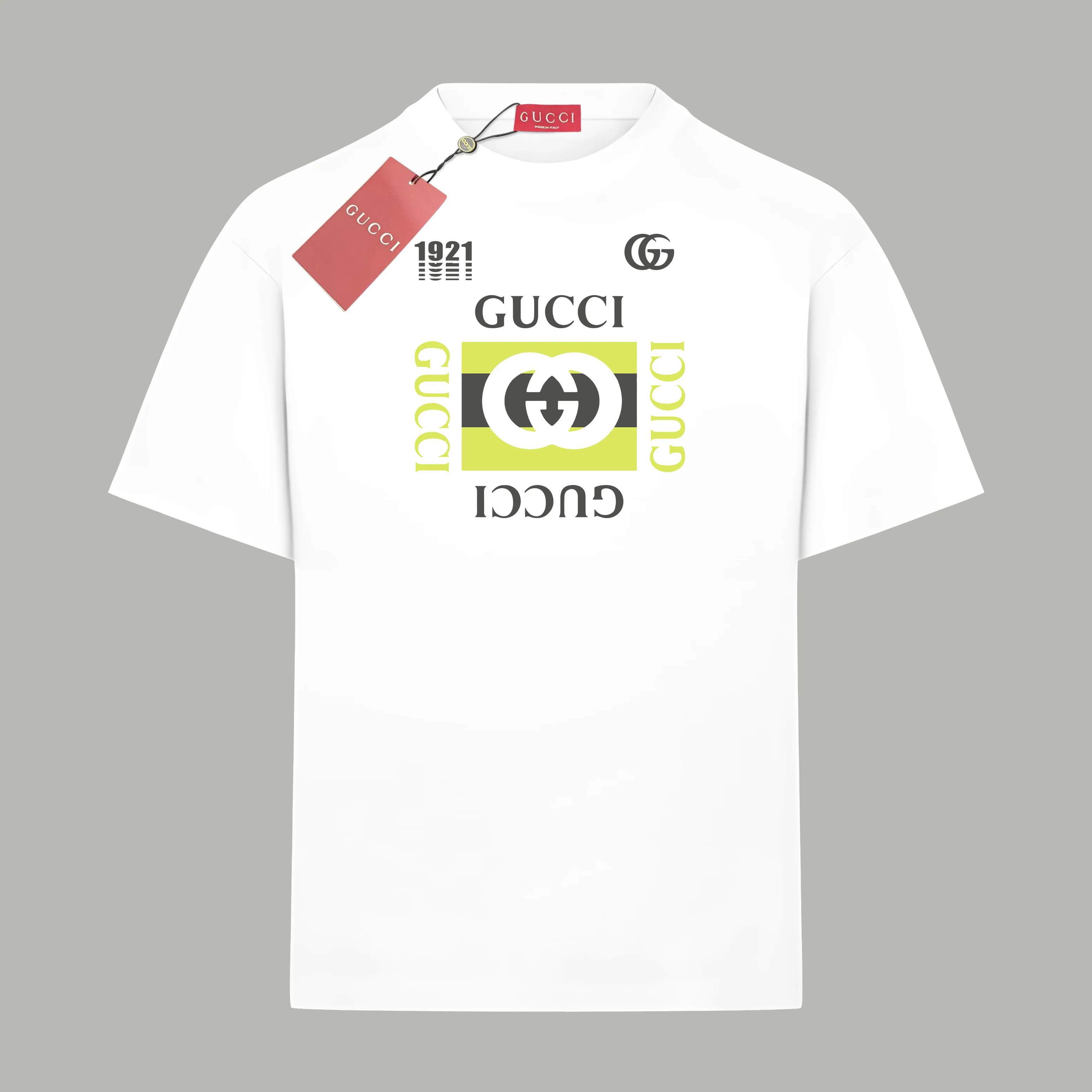 GUCCI 白 Tシャツ クラシックロゴデザイン