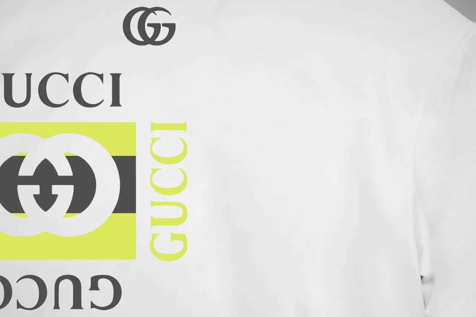 GUCCI 白 Tシャツ クラシックロゴデザイン - 画像 (6)