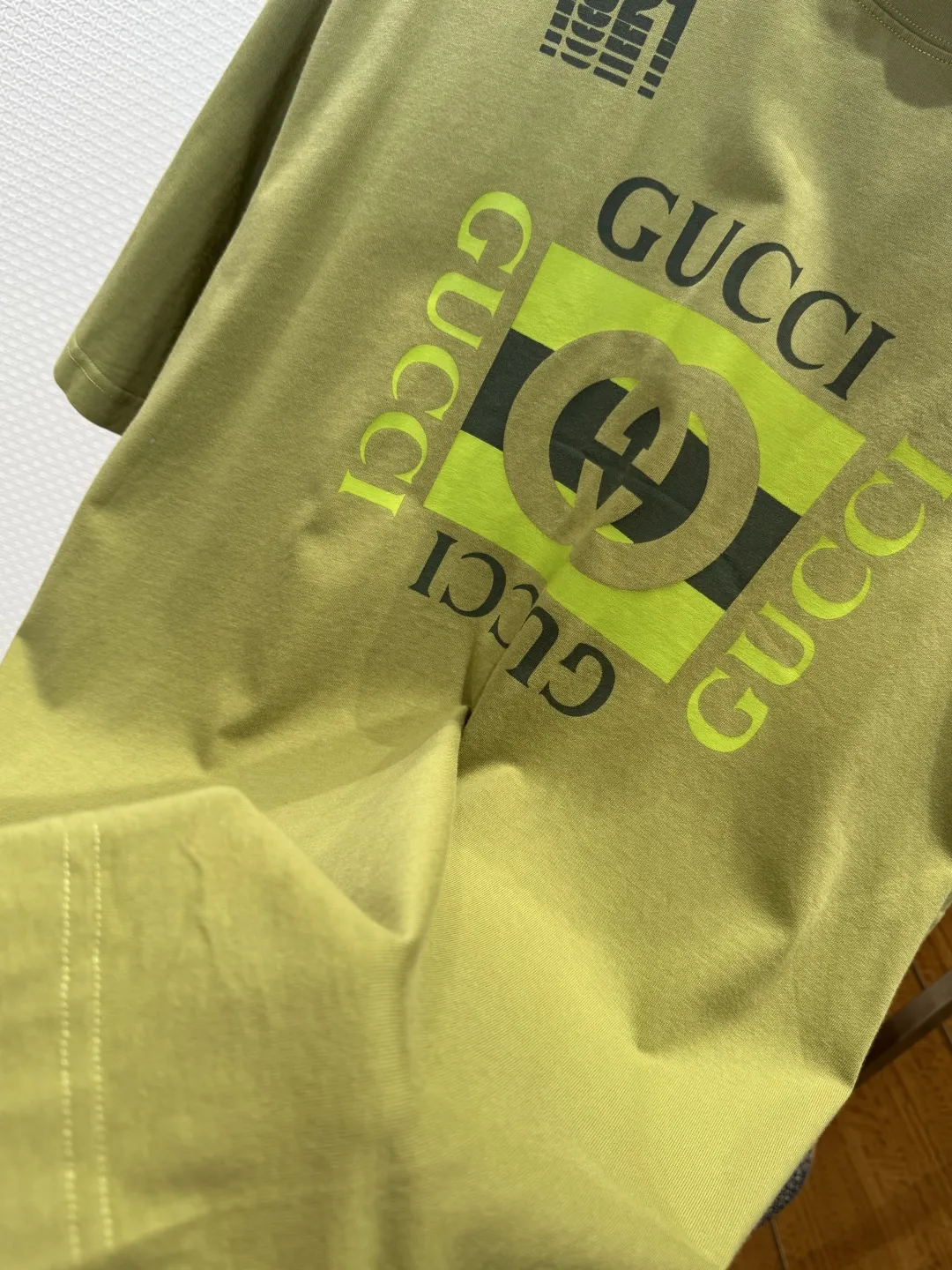 GUCCI グリーン 印花 丸首 半袖Tシャツ - 画像 (6)