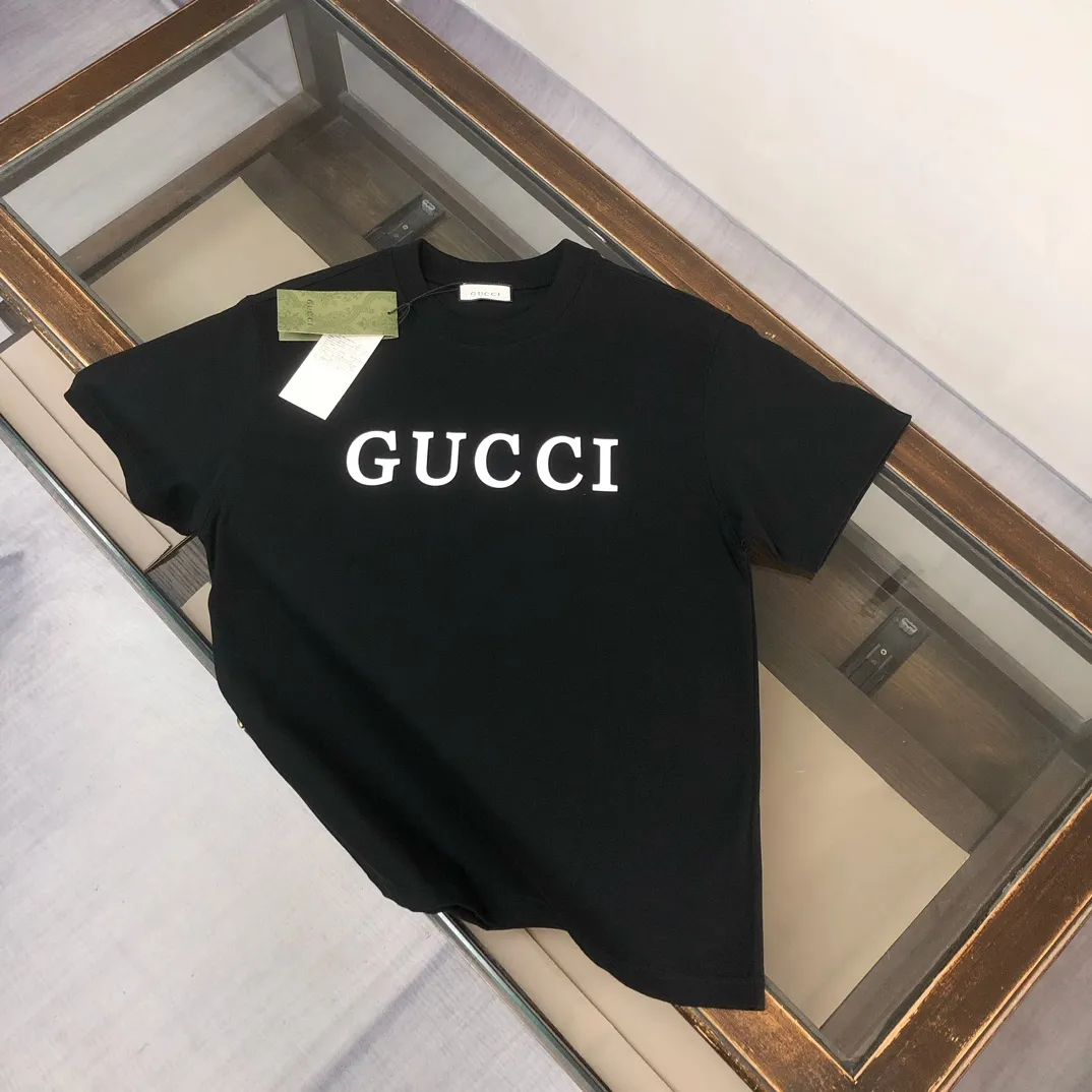 GUCCI 2025春夏新款 黒色 短袖Tシャツ