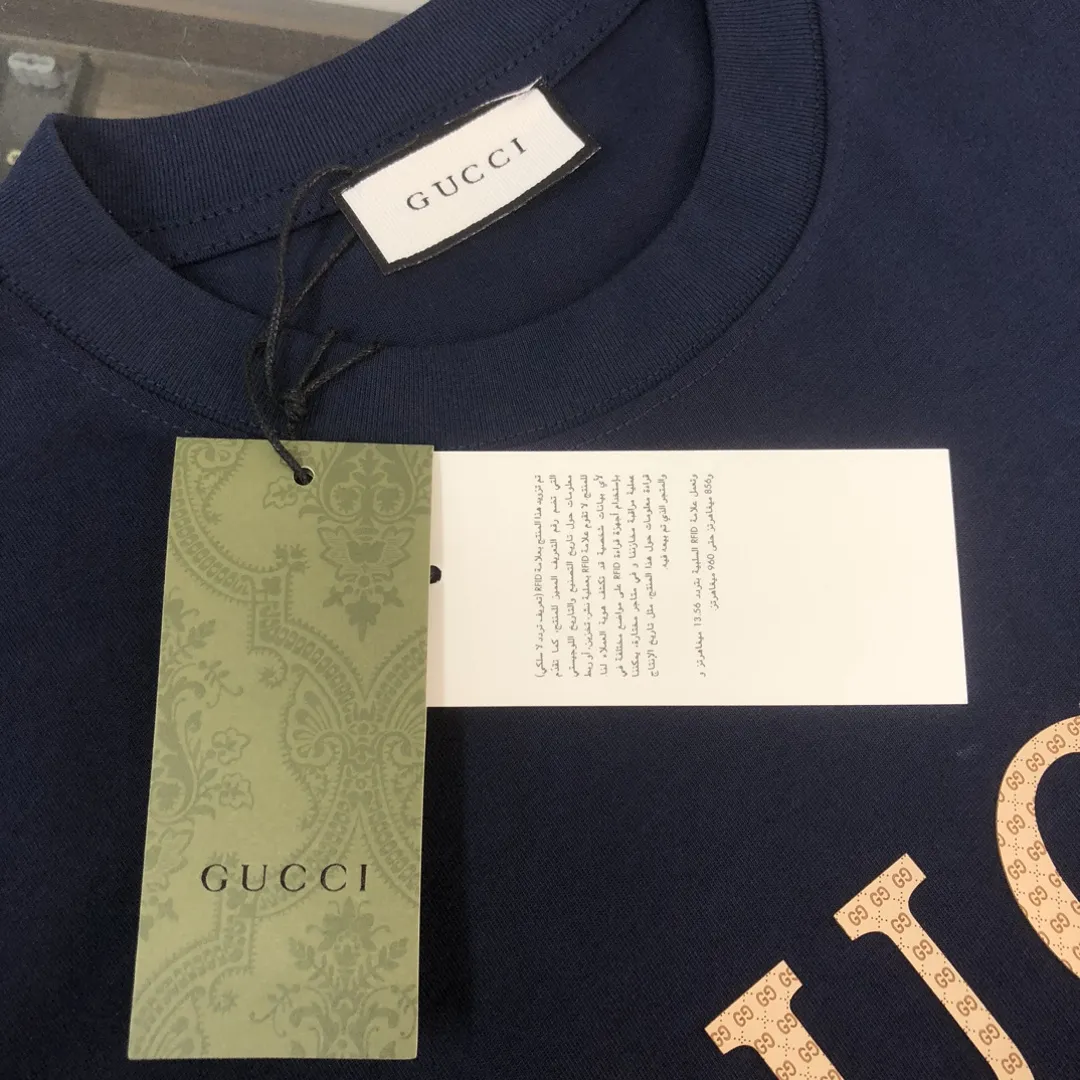 GUCCI 2025春夏新款Tシャツ 黒色 シンプルデザイン - 画像 (5)