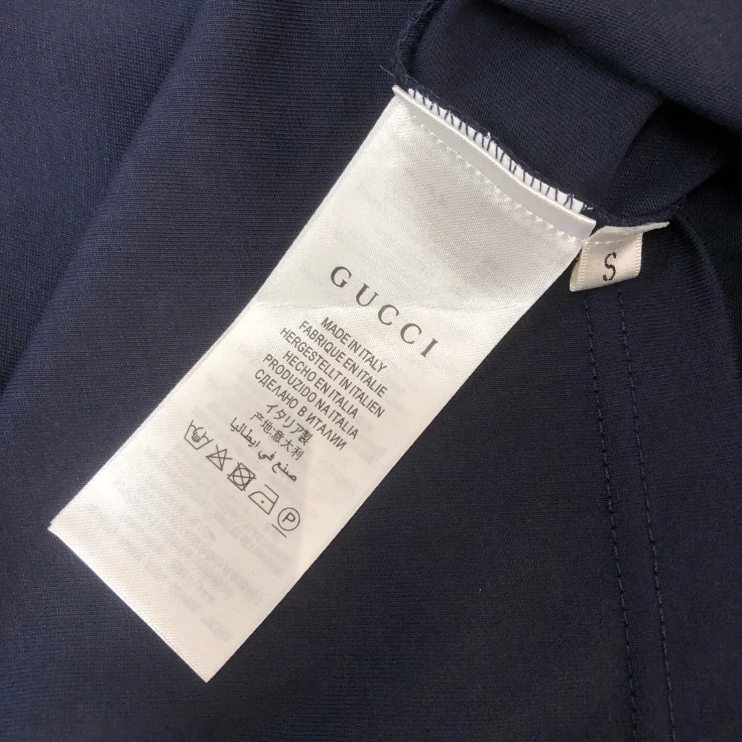 GUCCI 2025春夏新款Tシャツ 黒色 シンプルデザイン - 画像 (9)