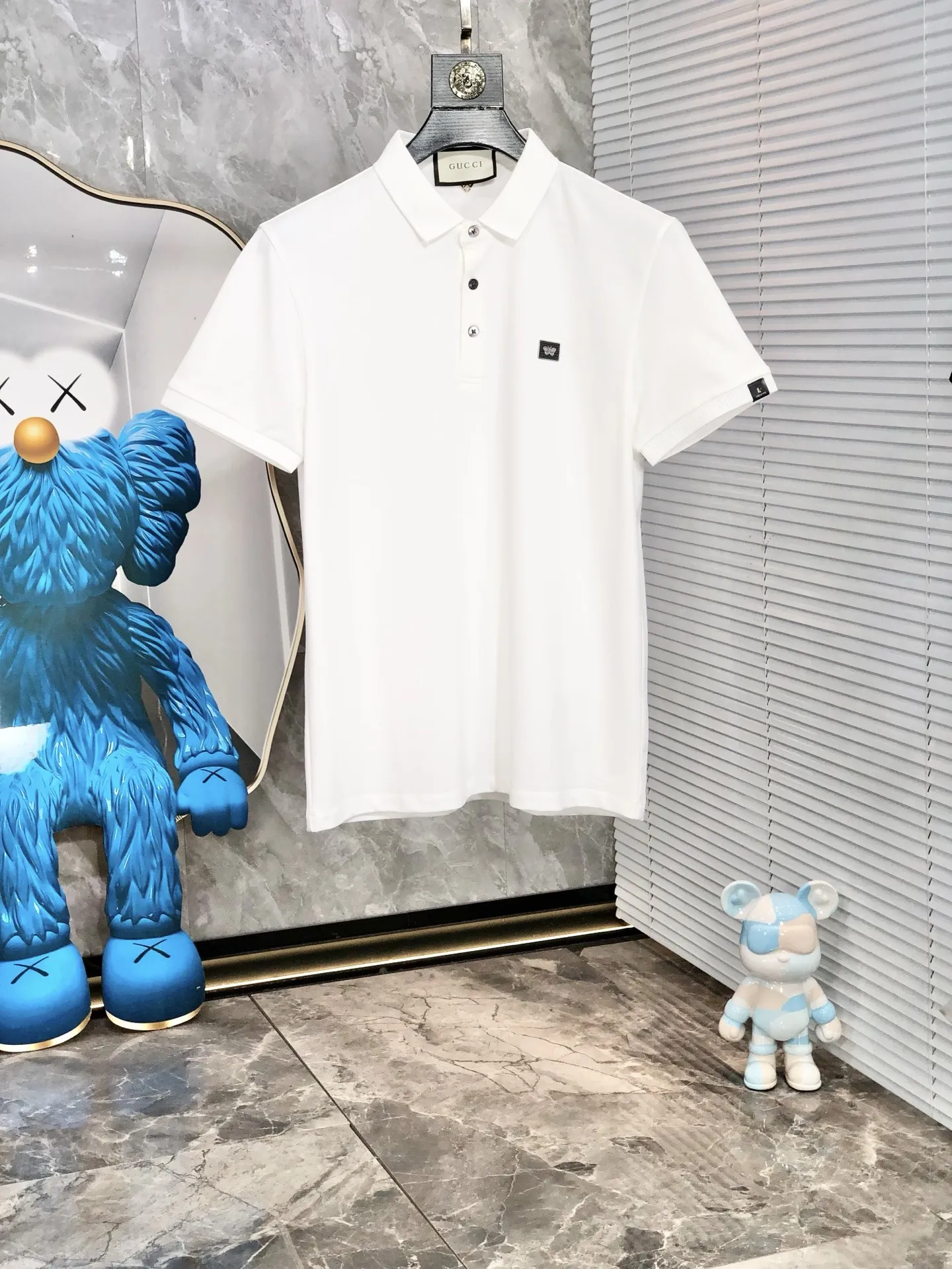 Gucci 2025春夏新款白男士POLO衫