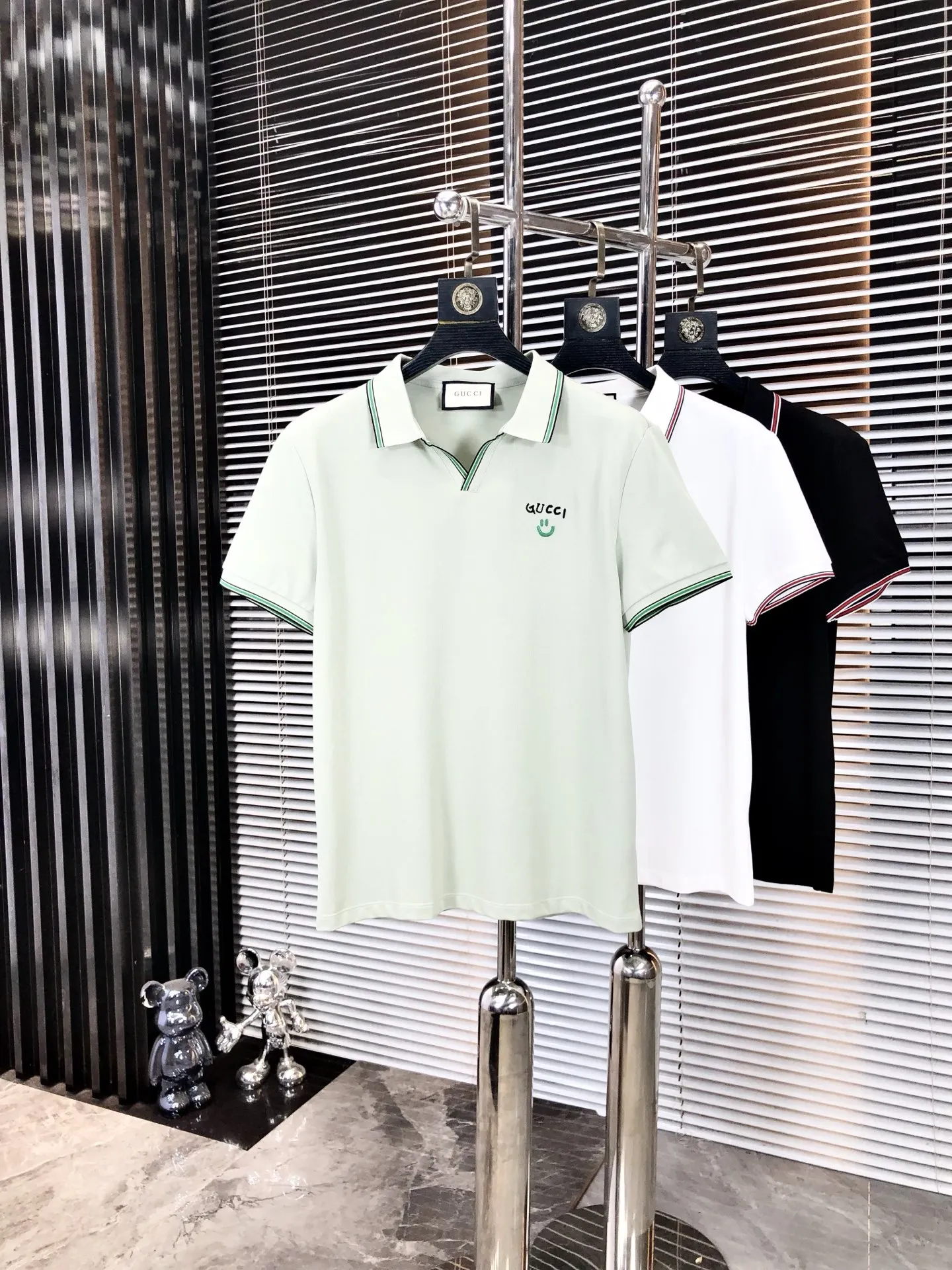 Gucci 2025春夏新款ライトグリーンポロシャツ