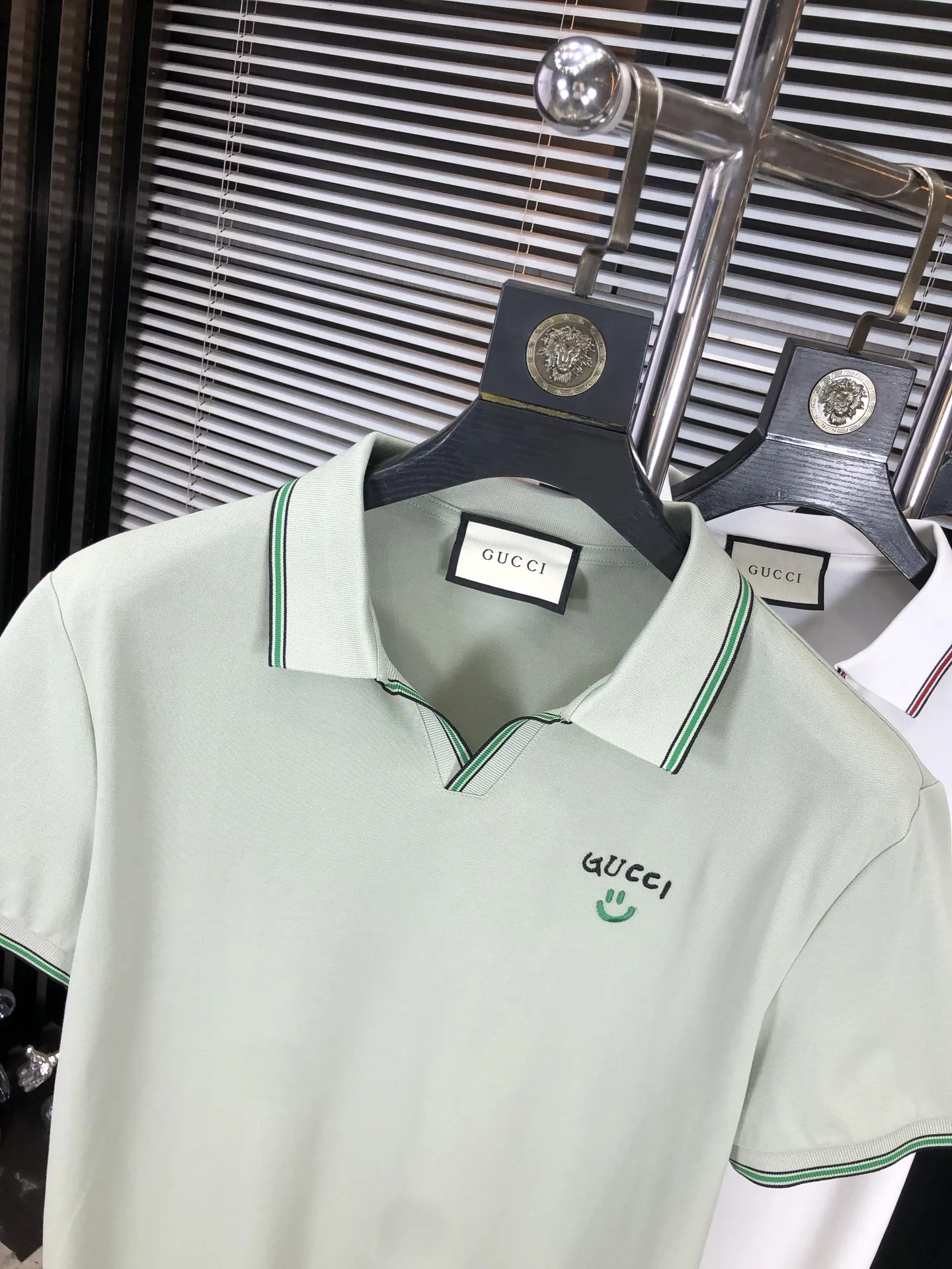 Gucci 2025春夏新款ライトグリーンポロシャツ - 画像 (4)