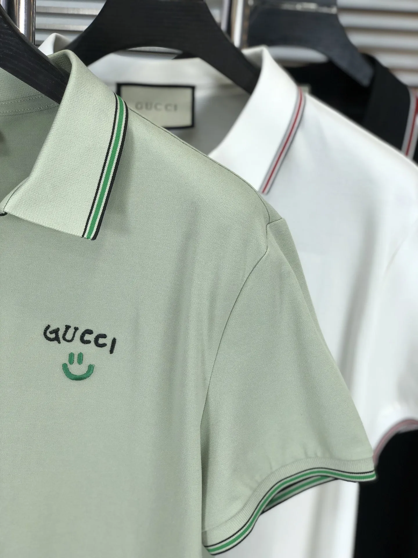 Gucci 2025春夏新款ライトグリーンポロシャツ - 画像 (5)