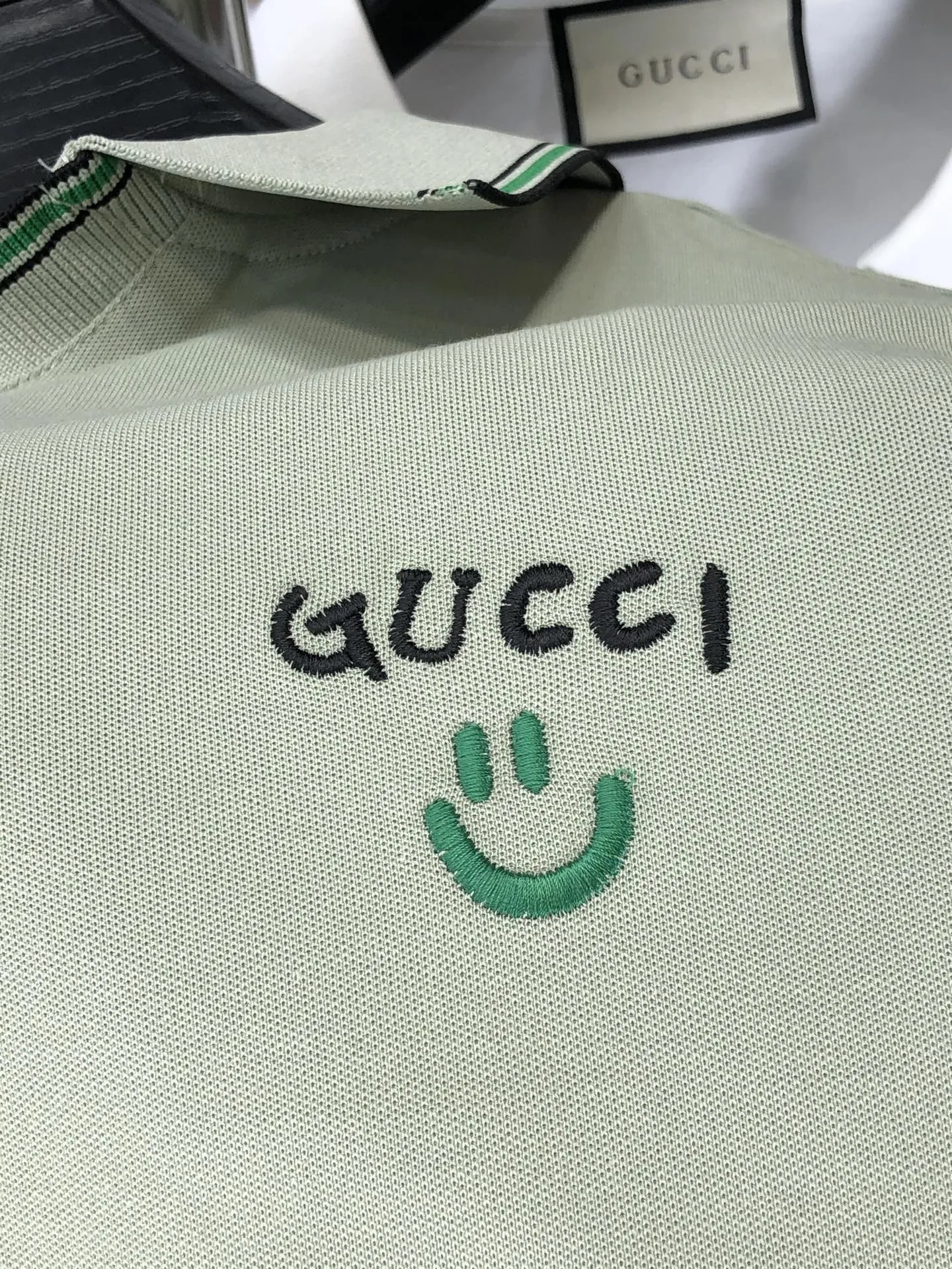 Gucci 2025春夏新款ライトグリーンポロシャツ - 画像 (8)