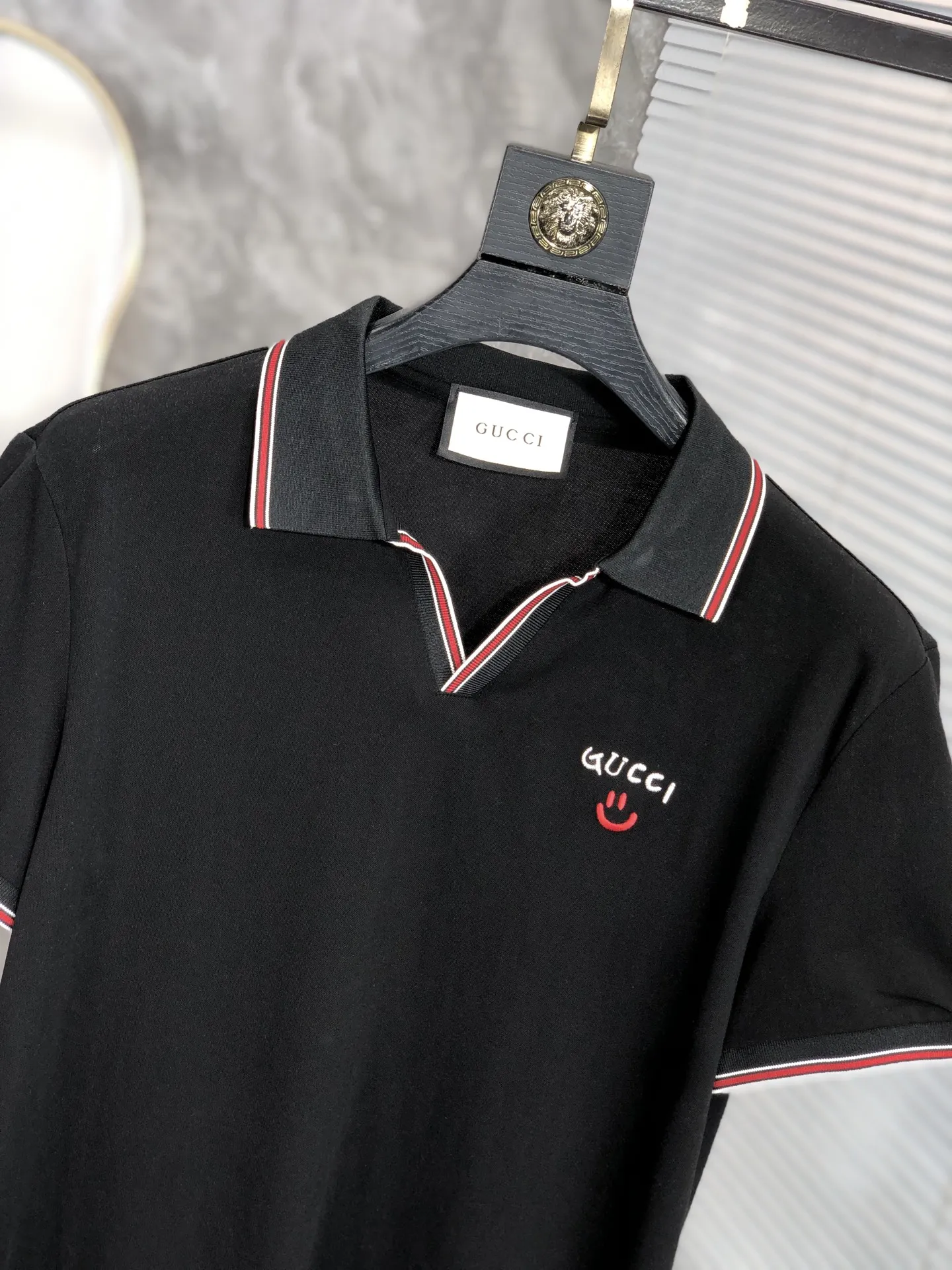 Gucci 2025春夏黒色POLOシャツ - 画像 (4)