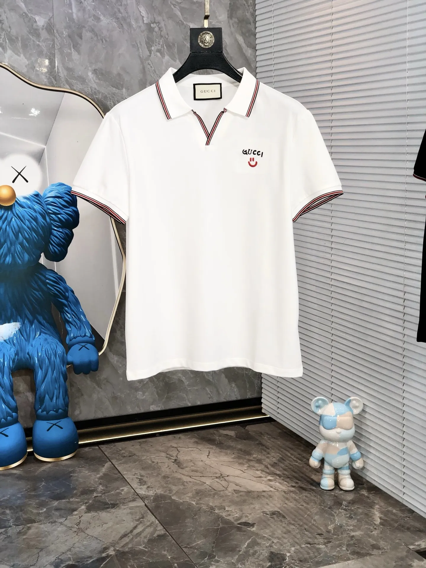 Gucci 2025年春夏新作 ホワイト メンズ ポロシャツ