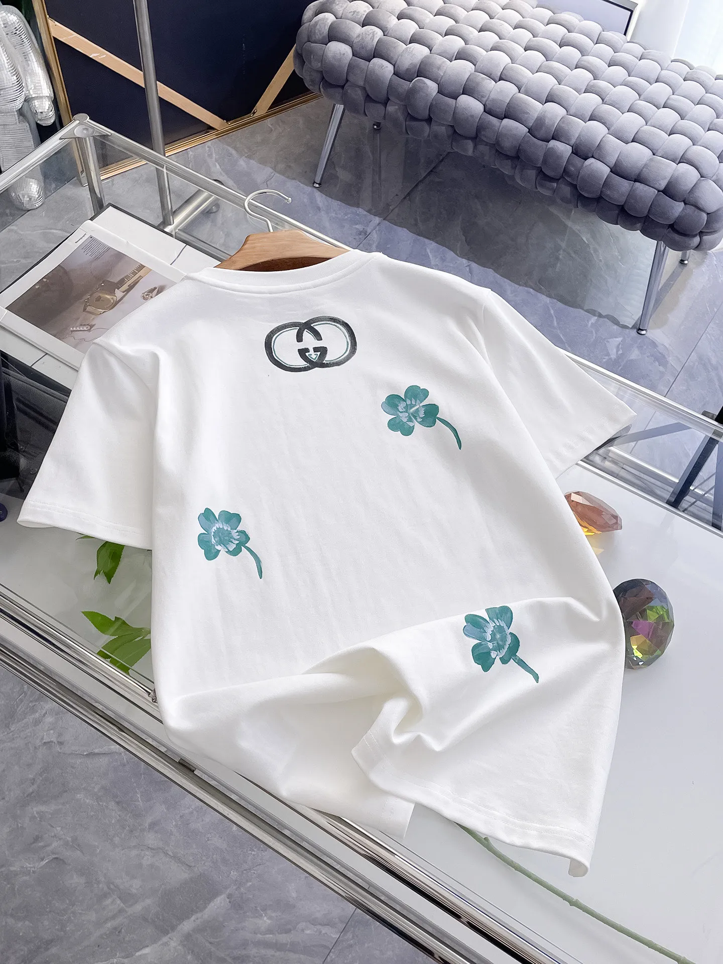 Gucci Tシャツ 白黒 花柄 - 画像 (3)