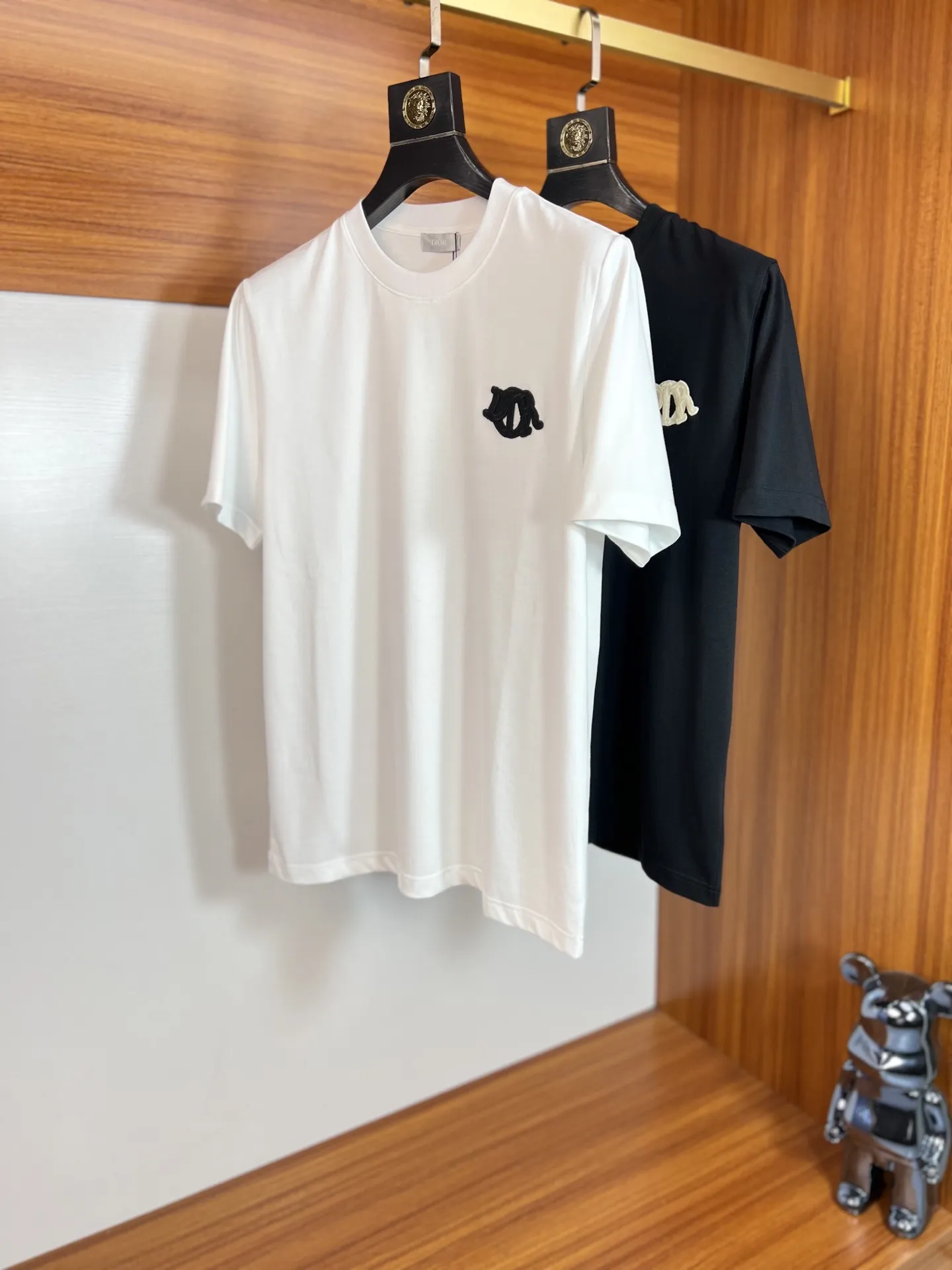 Christian Dior 黒 丸首純棉Tシャツ - 画像 (3)