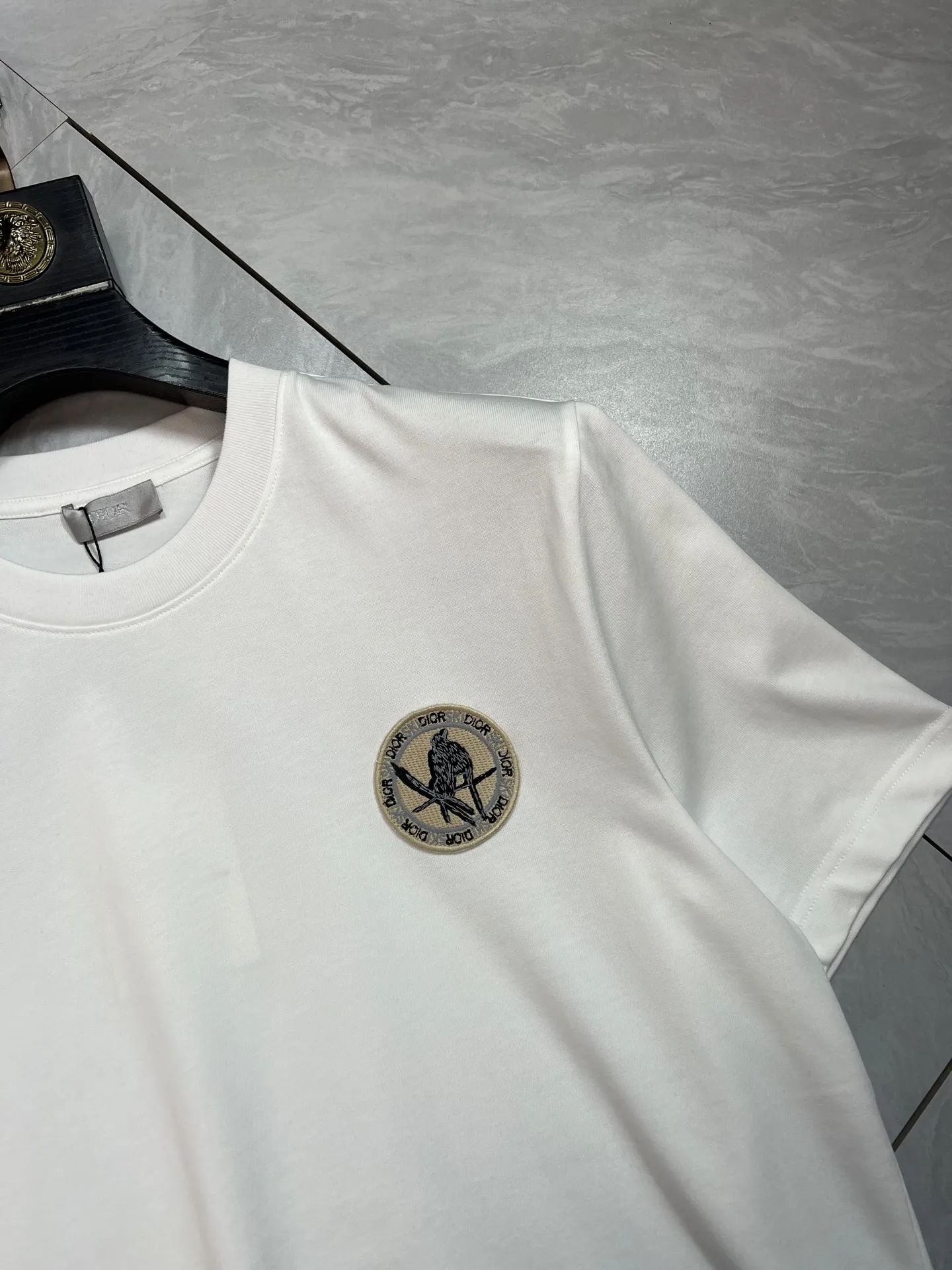 Christian Dior 白 純 Cotton Tシャツ - 画像 (6)