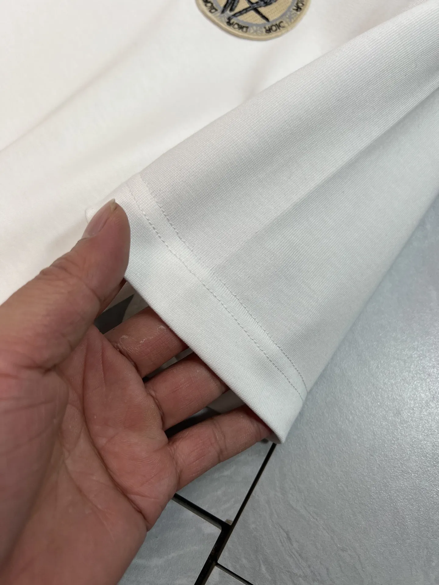 Christian Dior 白 純 Cotton Tシャツ - 画像 (7)