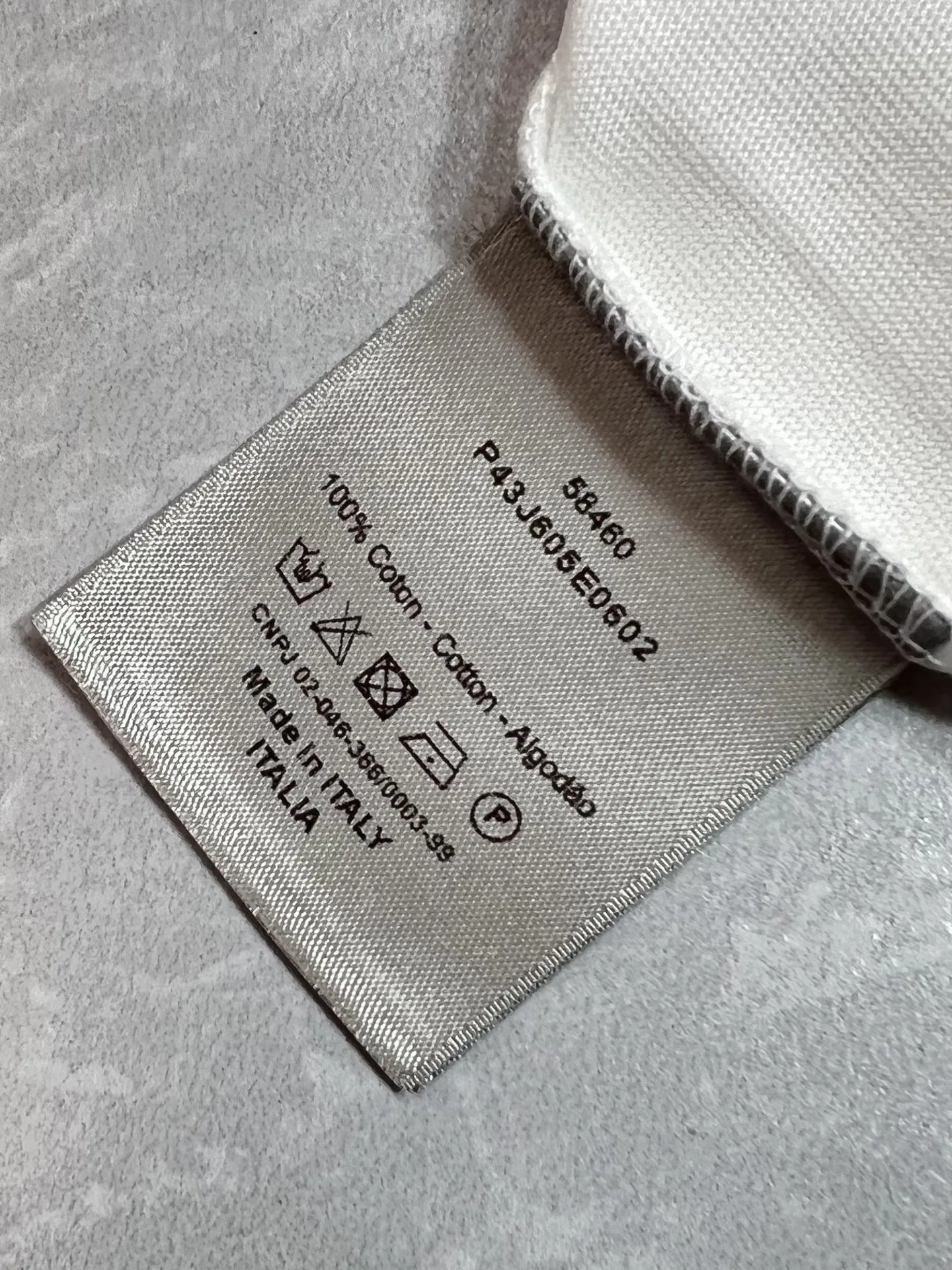 Christian Dior 白 純 Cotton Tシャツ - 画像 (8)