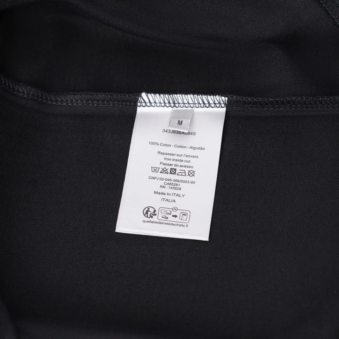 Christian Dior 黒色 立体刺繍Tシャツ - 画像 (10)