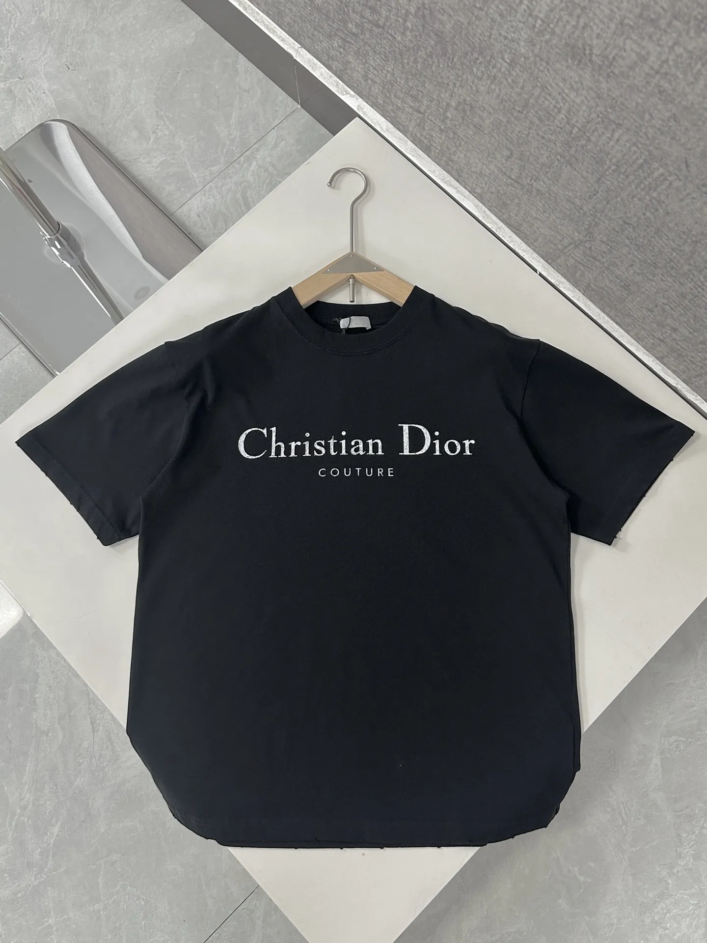 Christian Dior Couture 黒色 破れデザインTシャツ - 画像 (4)