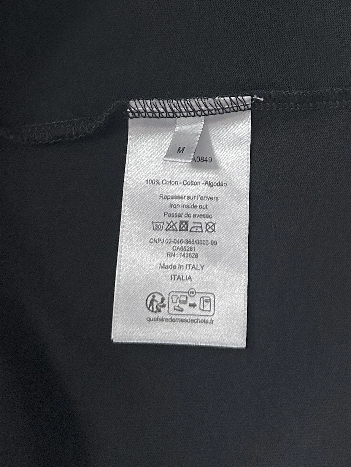 Christian Dior Couture 黒色 破れデザインTシャツ - 画像 (10)