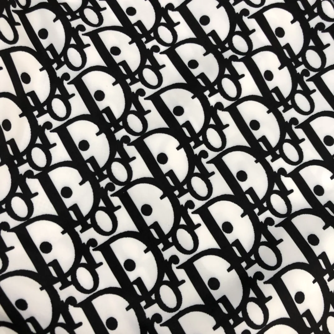 DIOR 2024ビーチパンツ 白黒フルフラワー - 画像 (6)