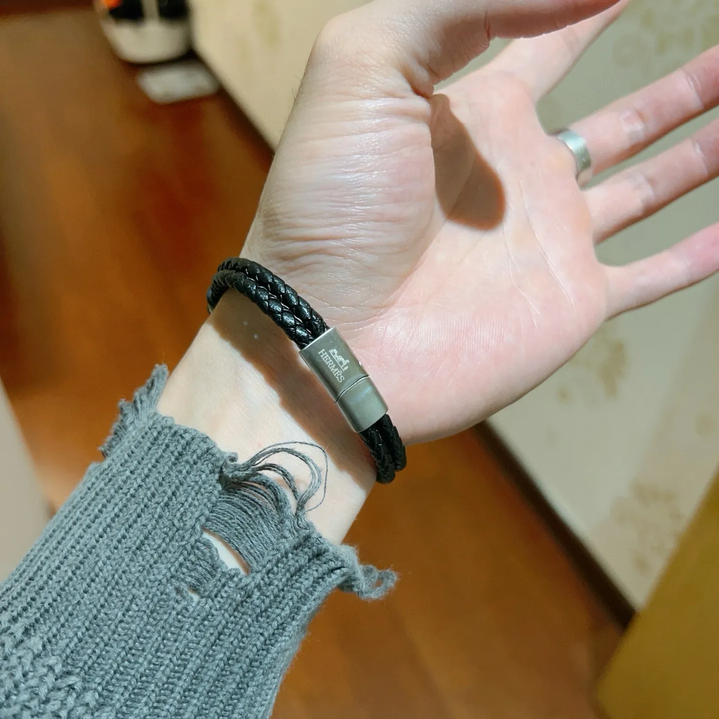 新作Hermes黒ブレスレット豚の鼻スタイル - 画像 (5)