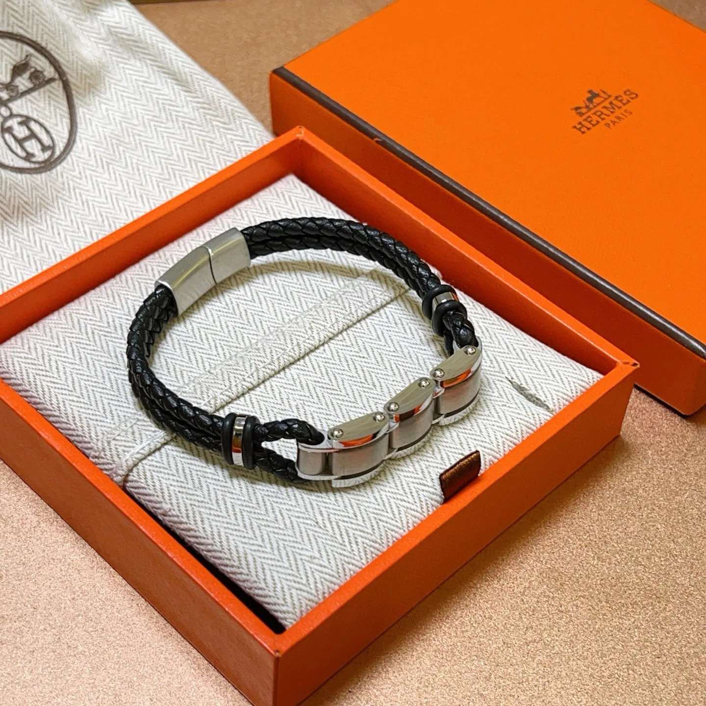 新作Hermes黒ブレスレット豚の鼻スタイル - 画像 (7)