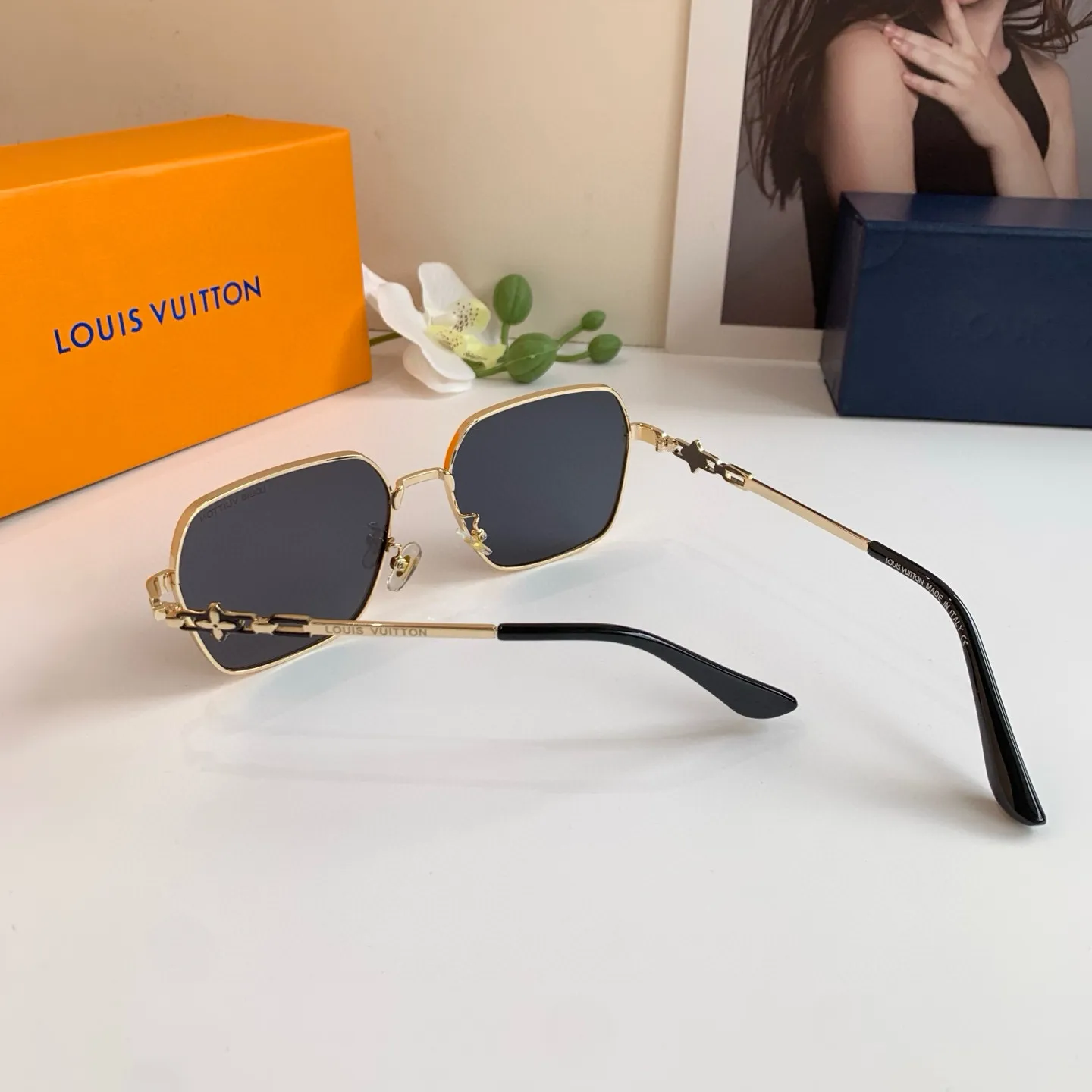 ルイヴィトン 新作黒スクエアフレームサングラス - 画像 (9)