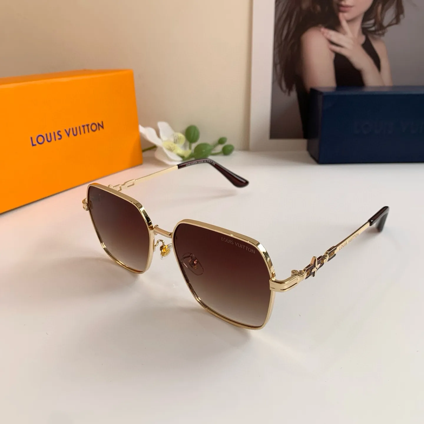 LOUIS VUITTON 新作黒スクエアフレームサングラス - 画像 (5)