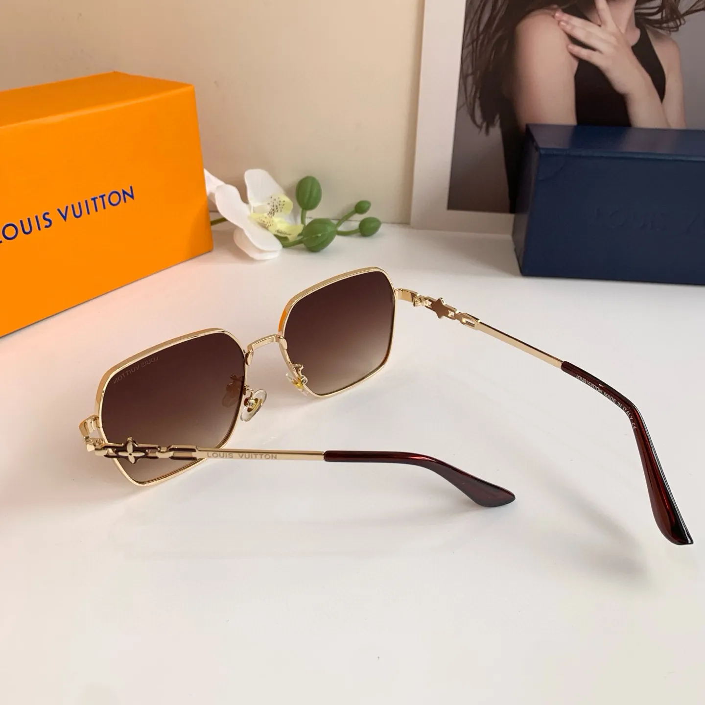 LOUIS VUITTON 新作黒スクエアフレームサングラス - 画像 (8)