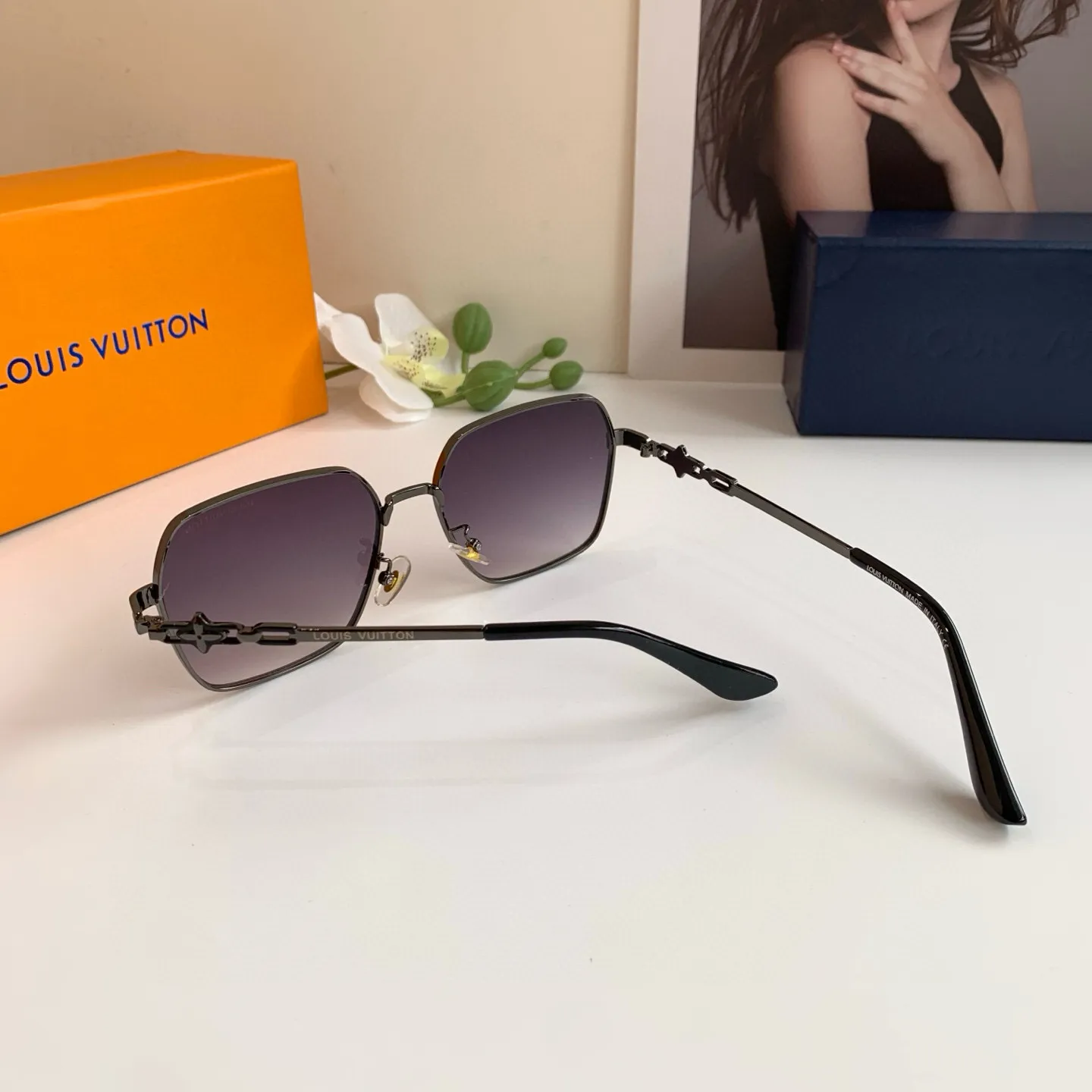 ルイヴィトン 黒 スクエアフレーム サングラス 新作 - 画像 (8)